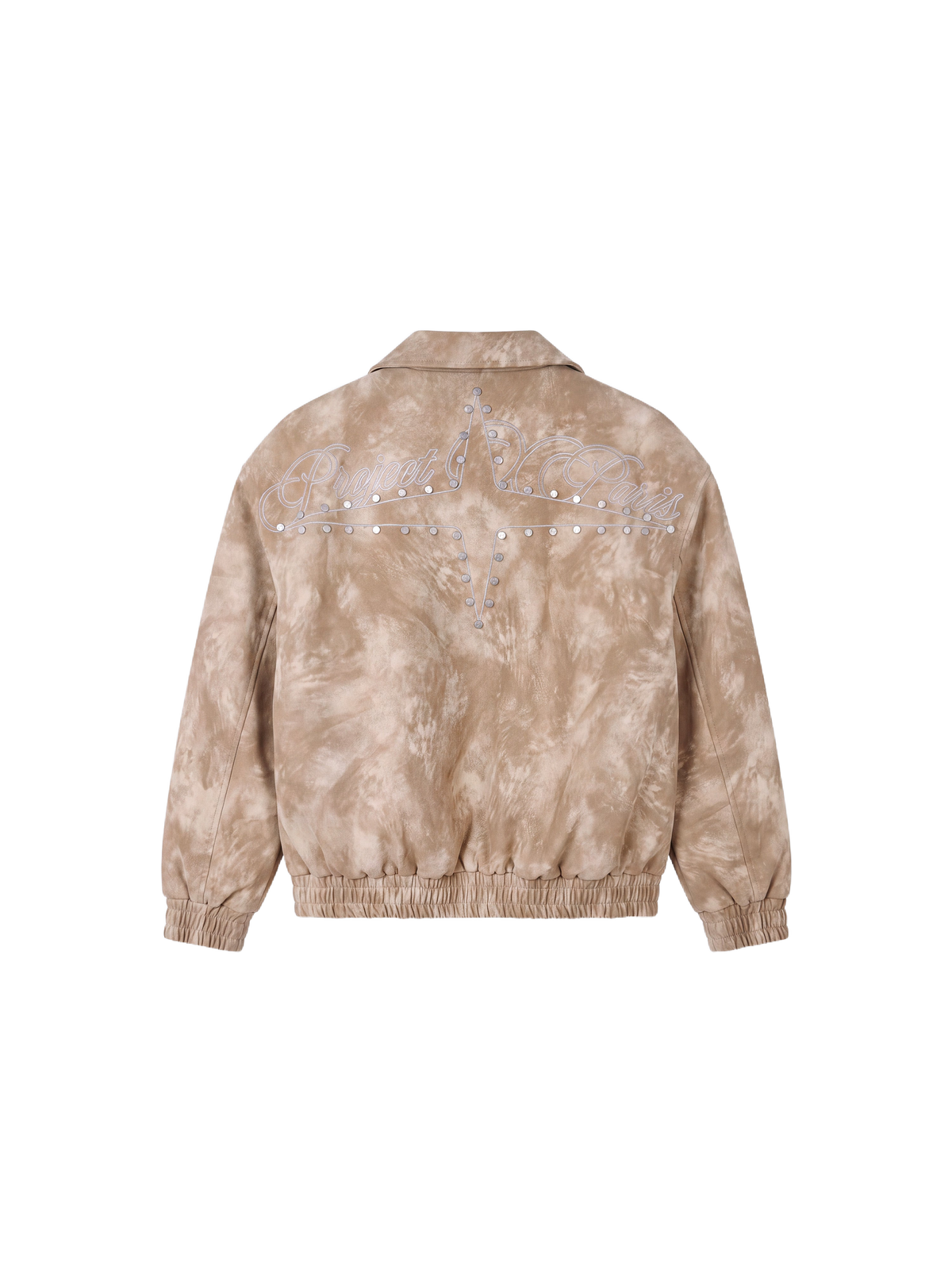 Edgy Jacke aus Kunstleder Beige – 9