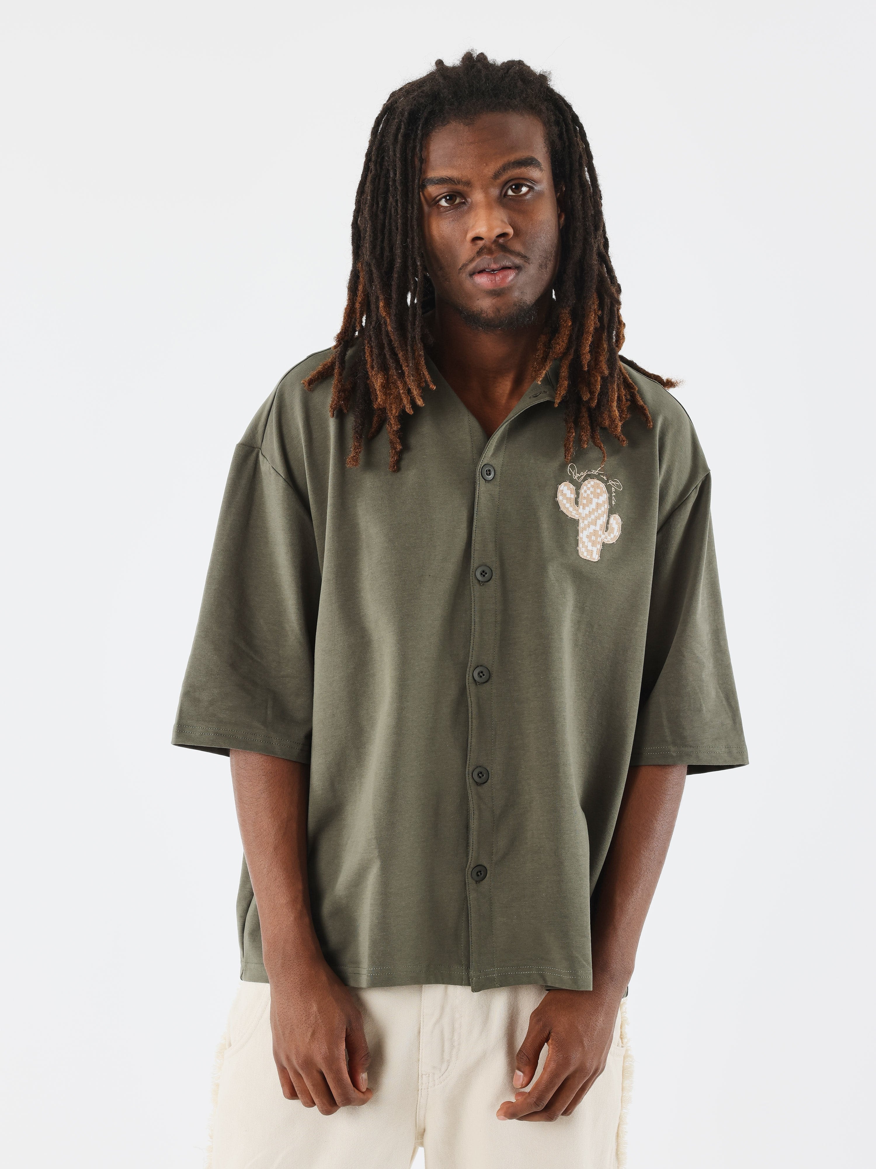 chemise-cactus-olive-fonce