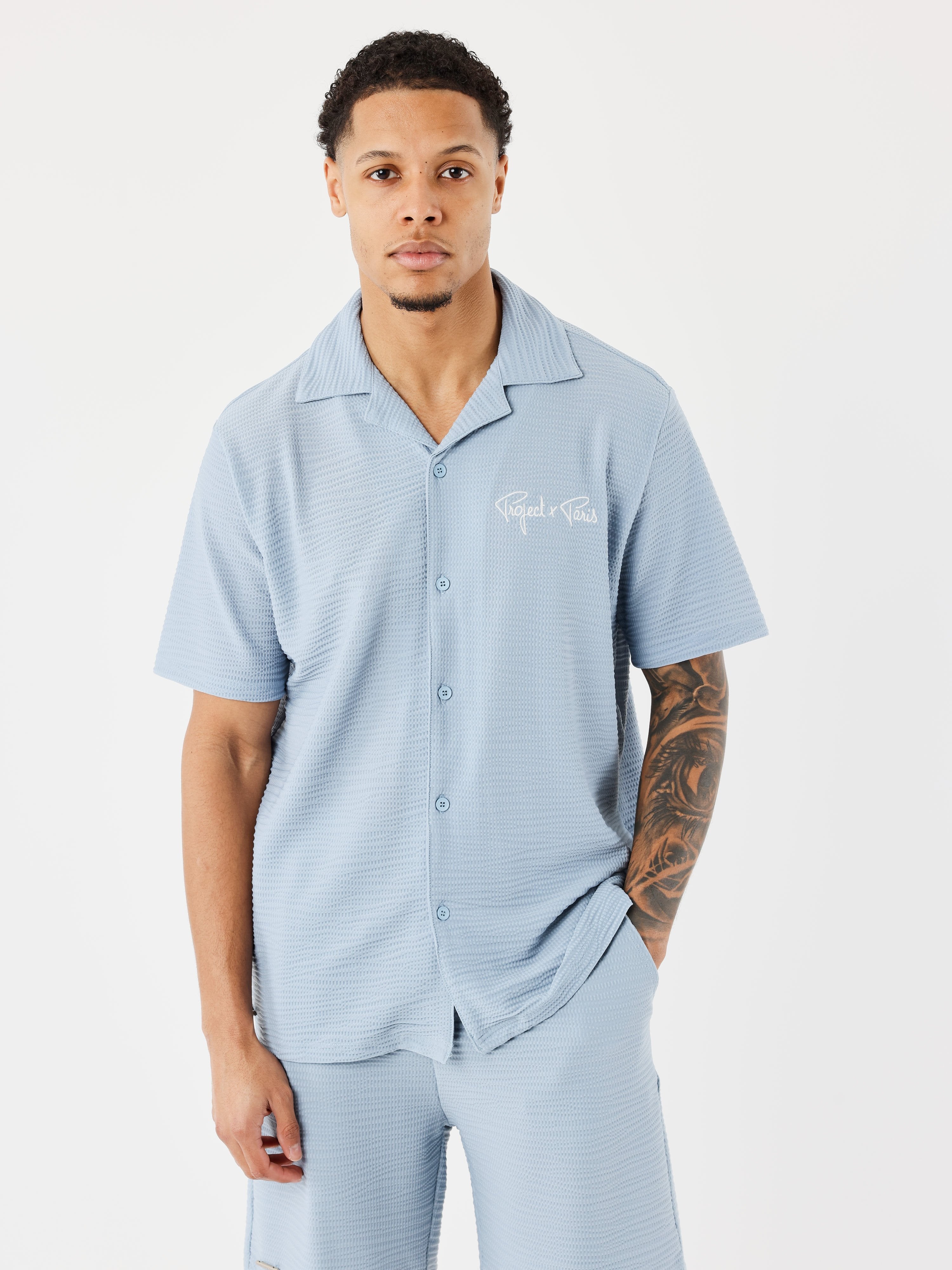 Camisa casual texturizada-1