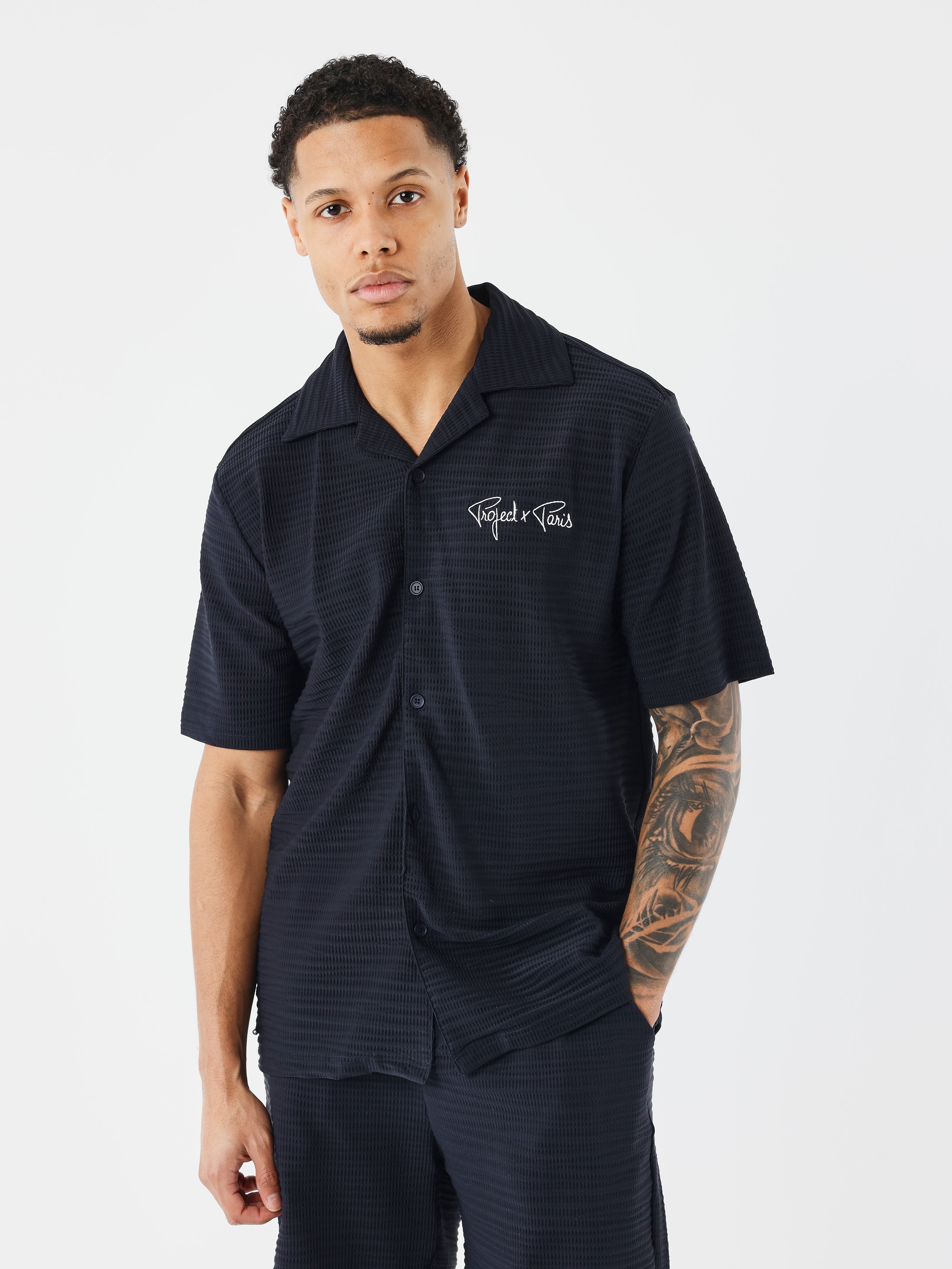 Camisa casual texturizada-1