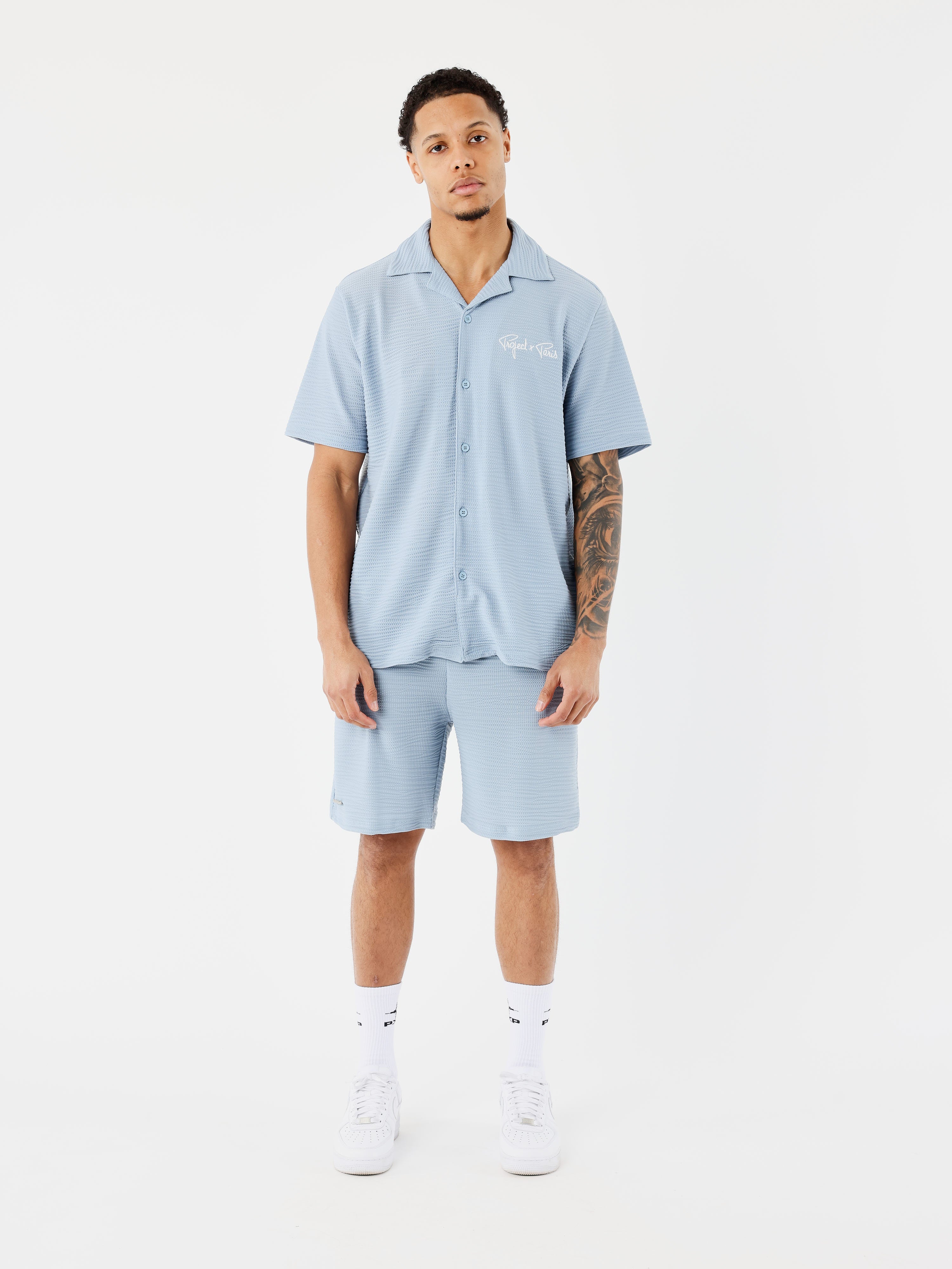 Camisa casual texturizada-5