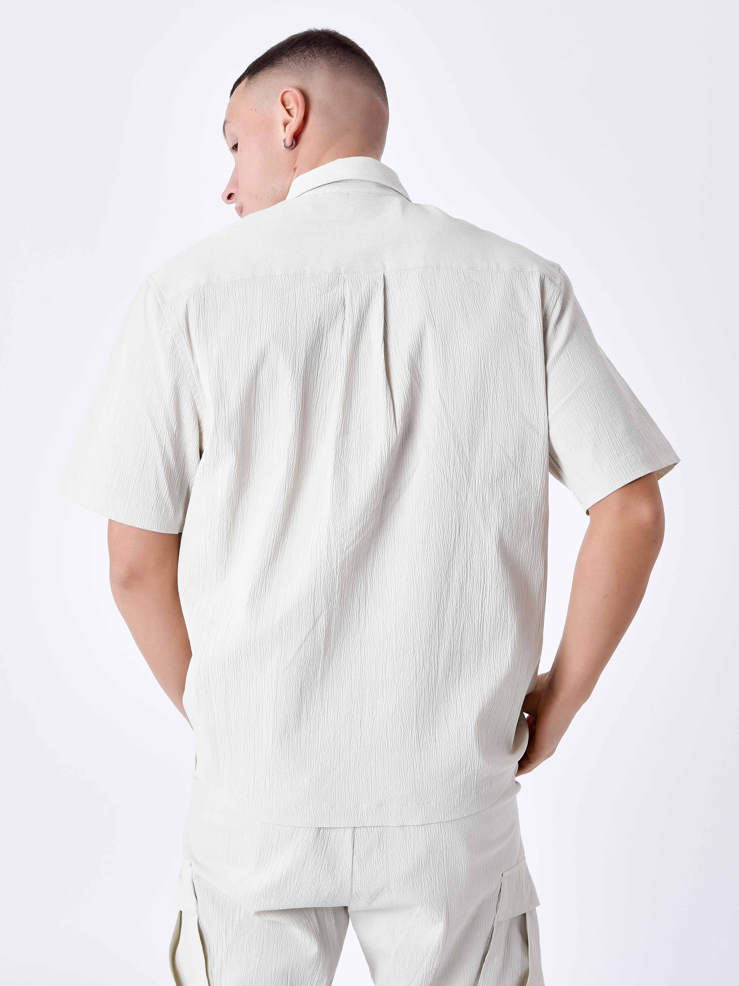 Hemd mit Crinkle-Effekt und Taschen-3