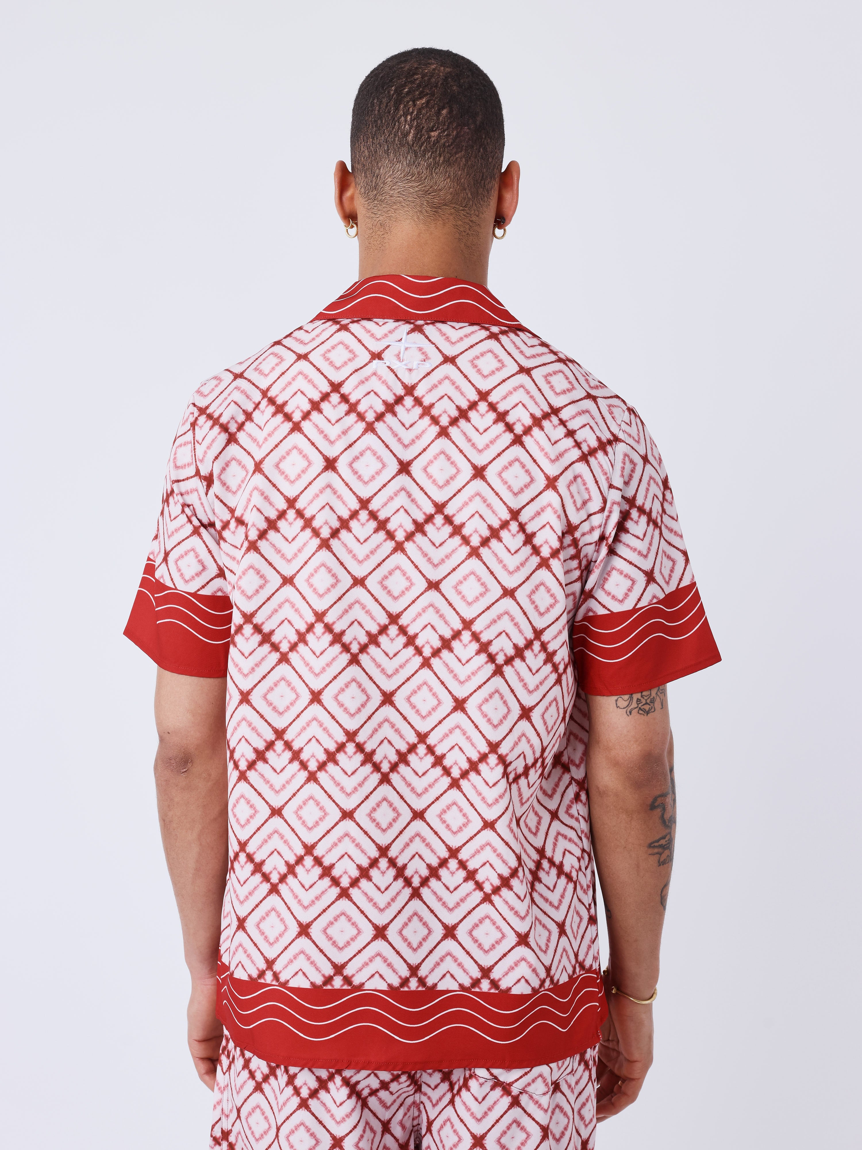 chemise-fluide-geometrique-rouge