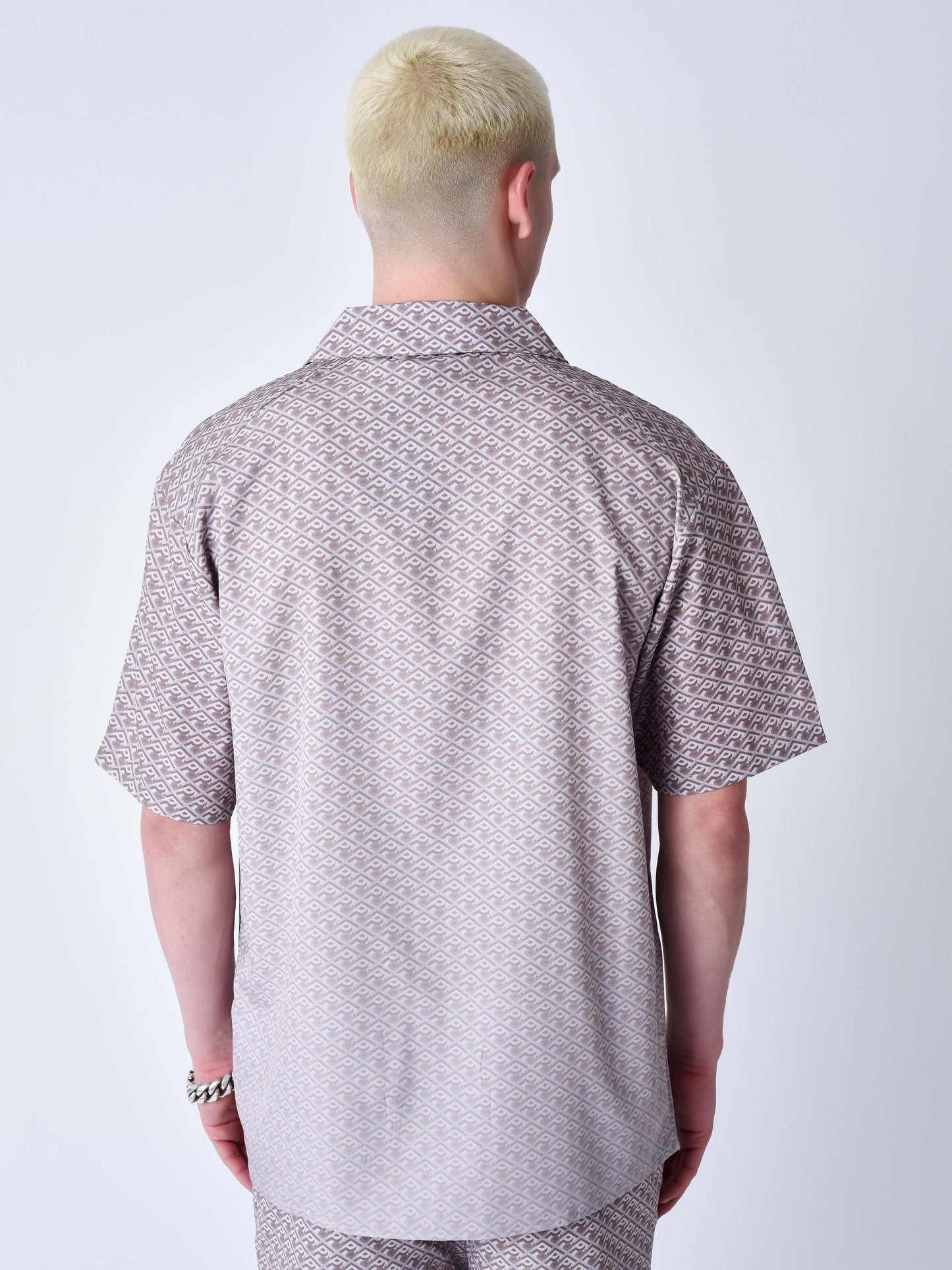 chemise-imprime-graphic-gaze-degrade-taupe