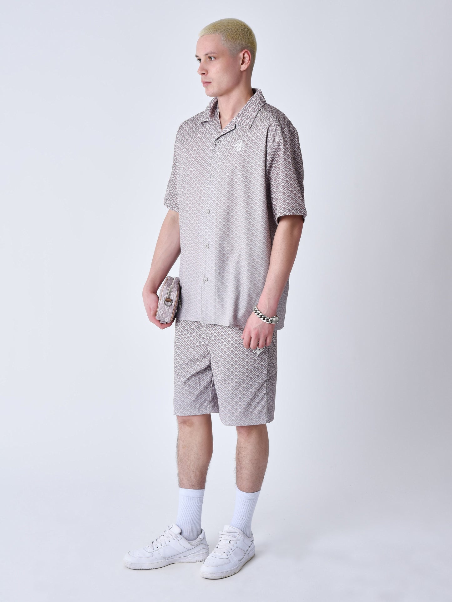 chemise-imprime-graphic-gaze-degrade-taupe