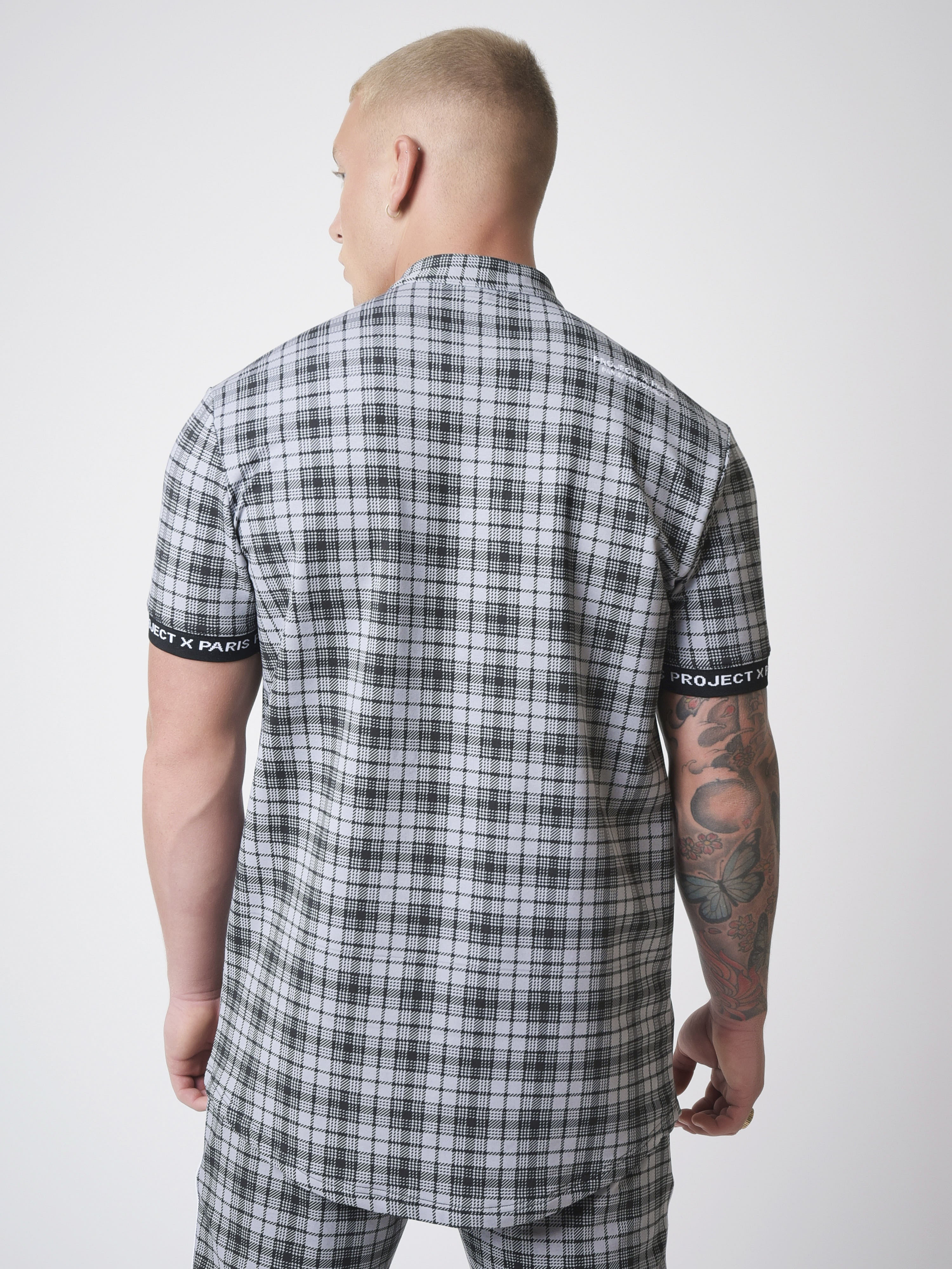 chemise-manches-courtes-elstiquees-a-carreaux-2010133-noir