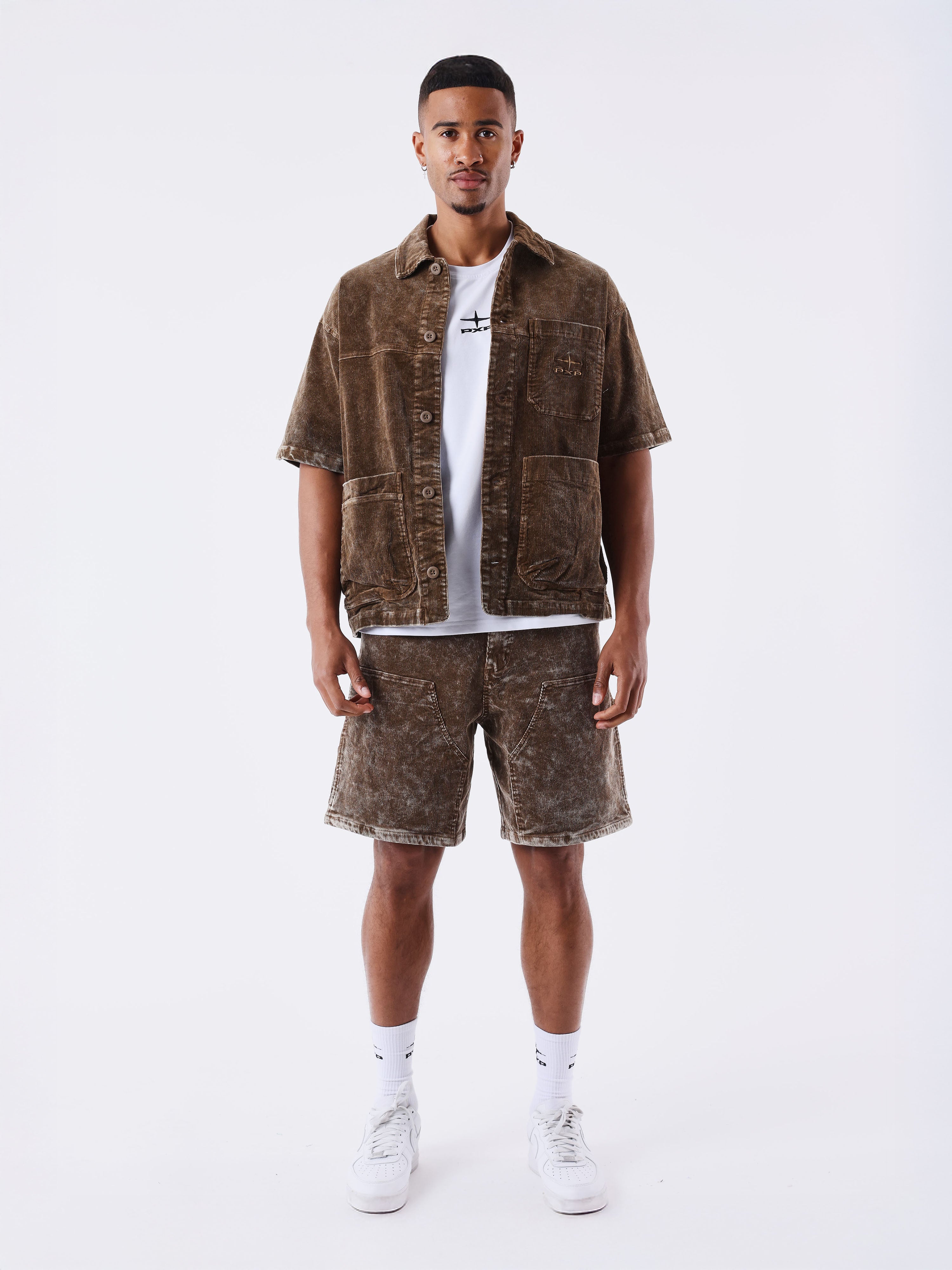 Camisa de veludo cotelê-5