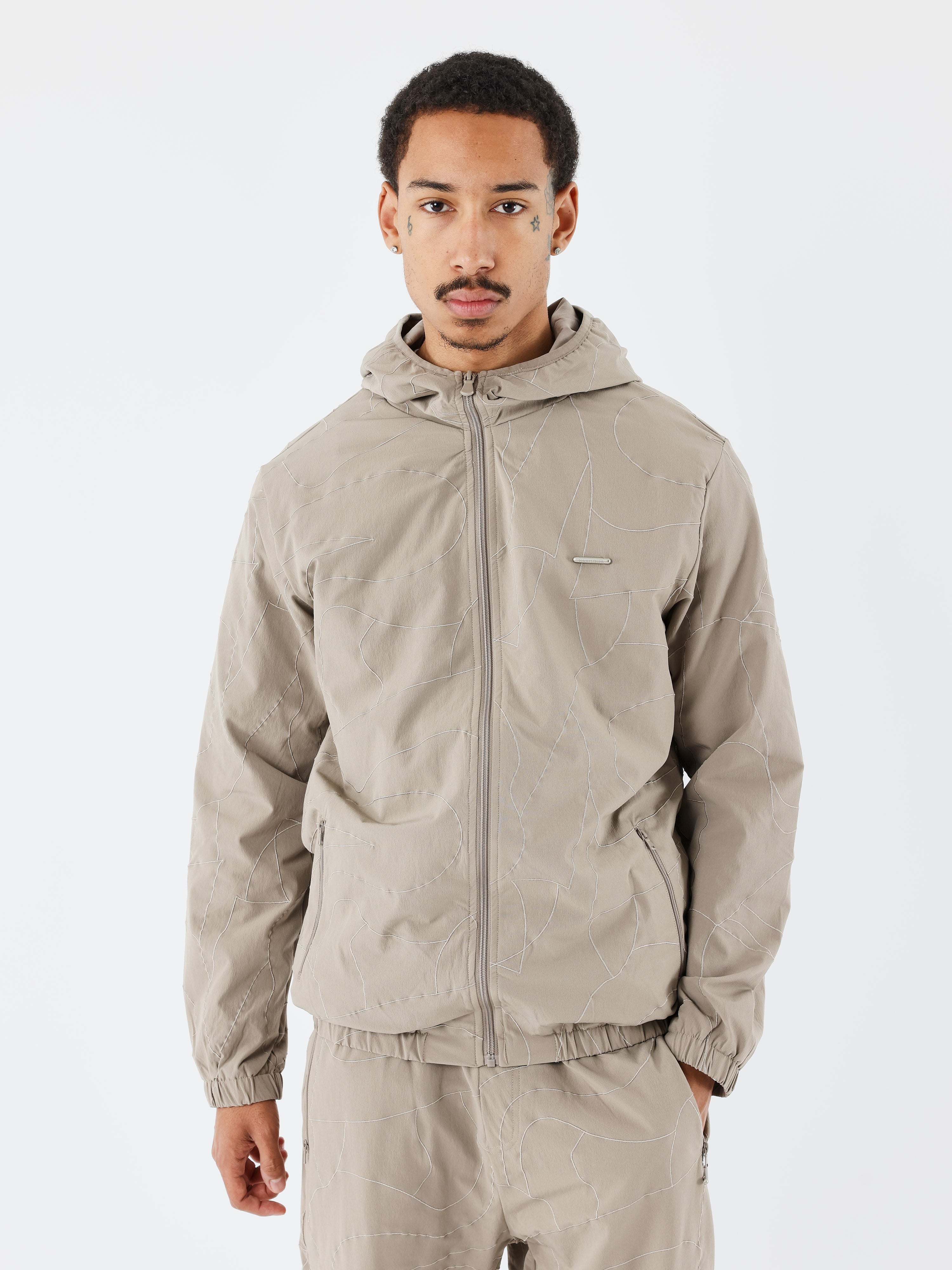 Windjack met geborduurde details-1