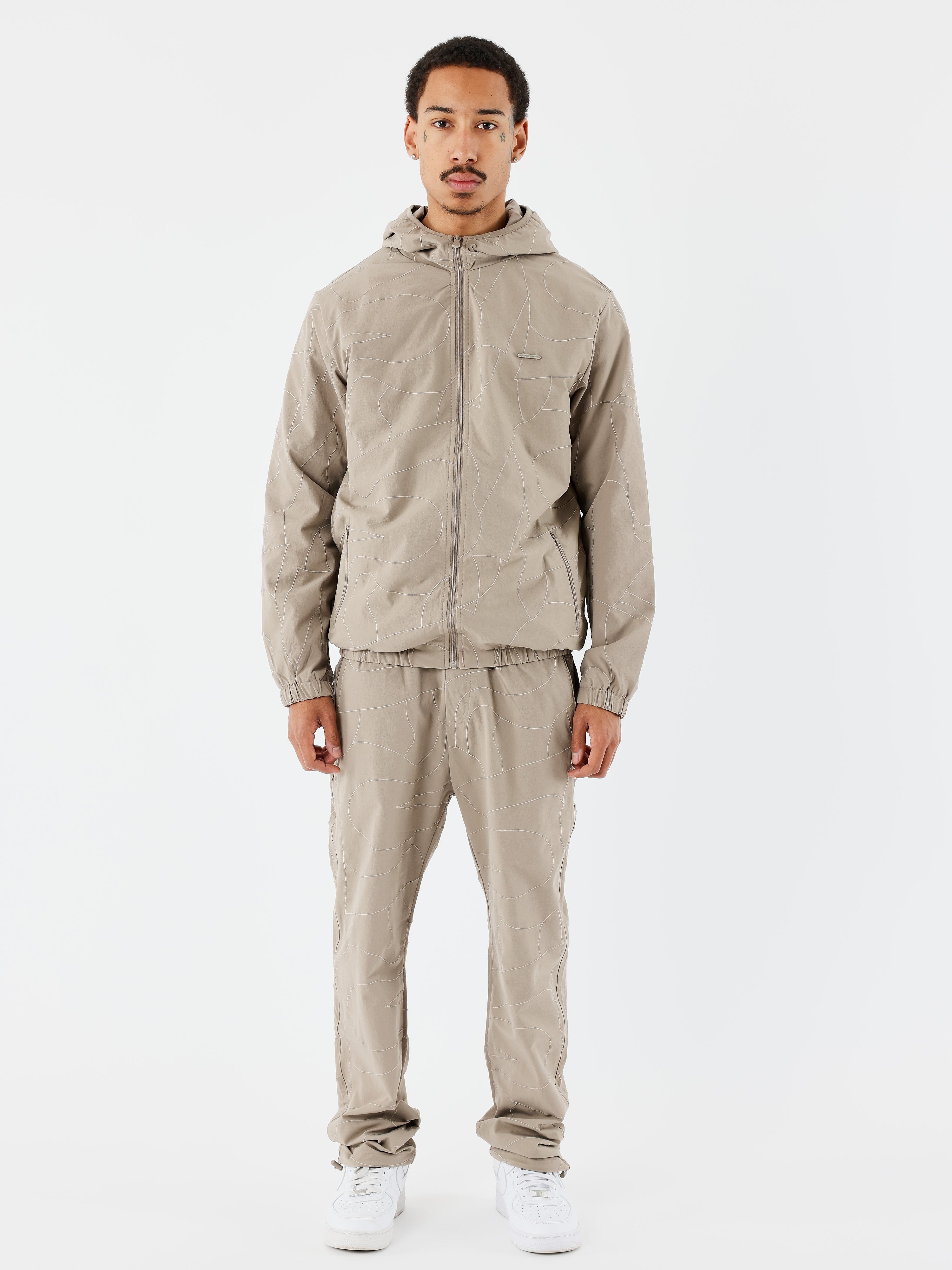 Windjack met geborduurde details-3