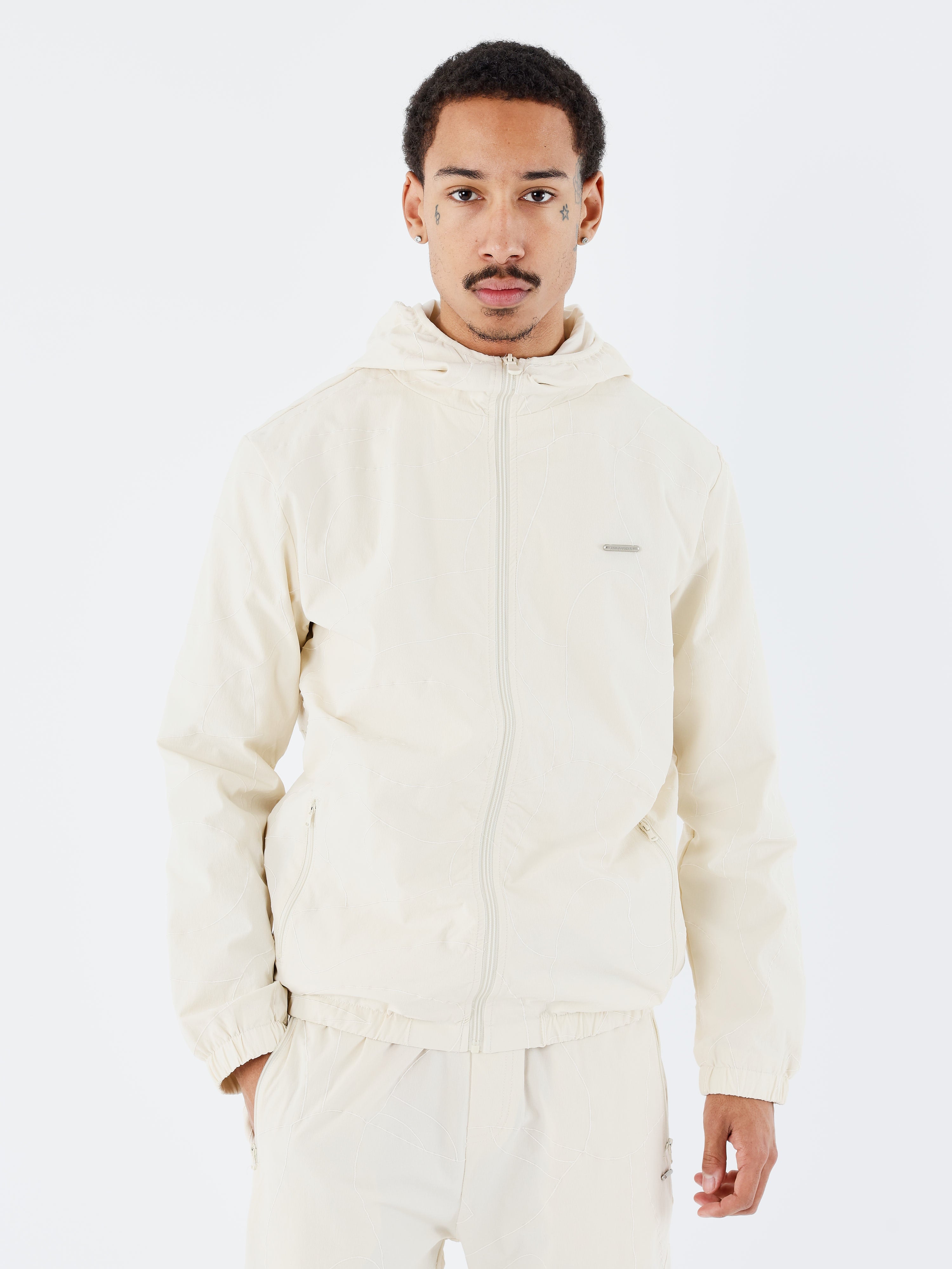 Windjack met geborduurde details-1