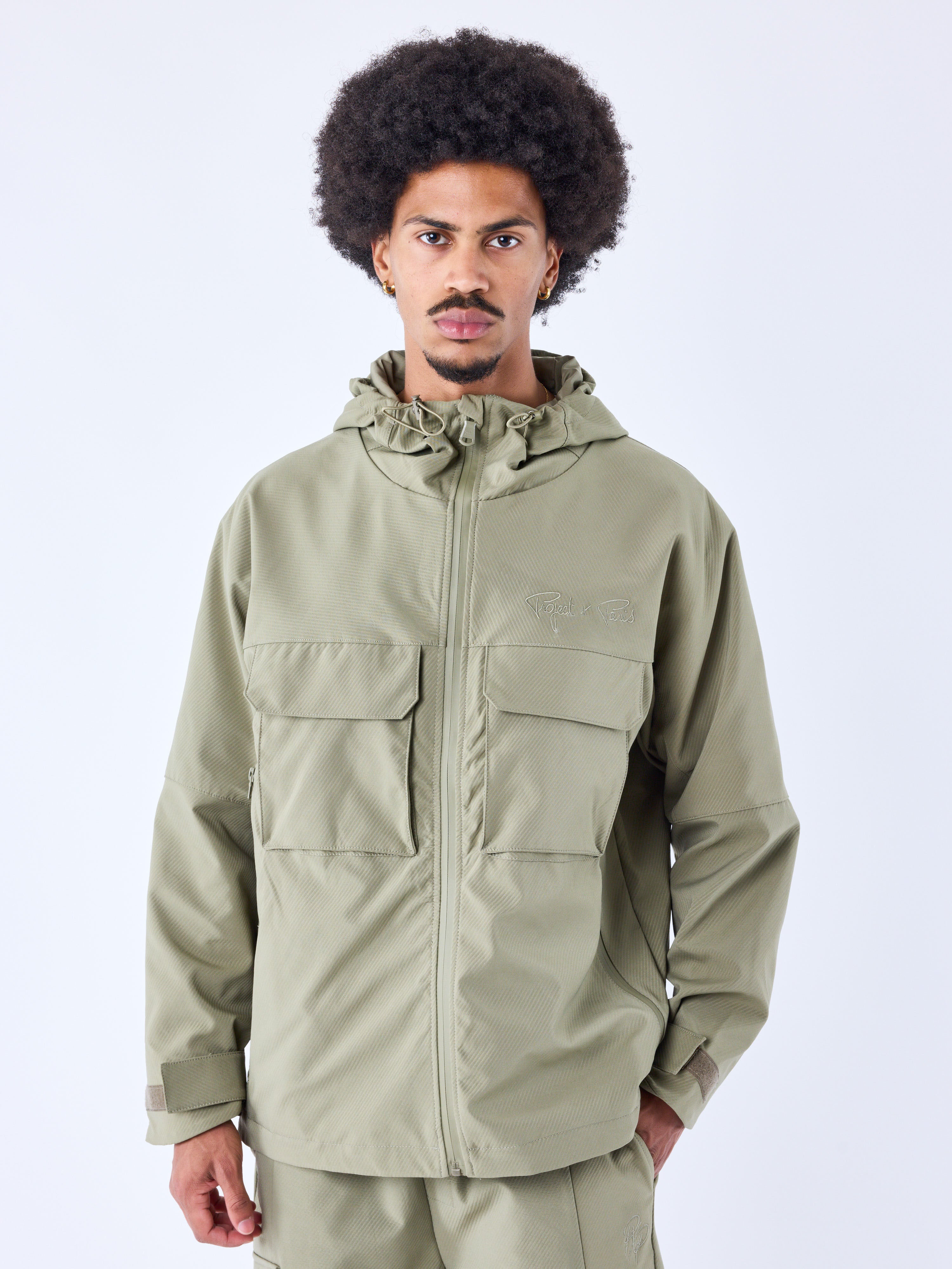 coupe-vent-zippe-olive