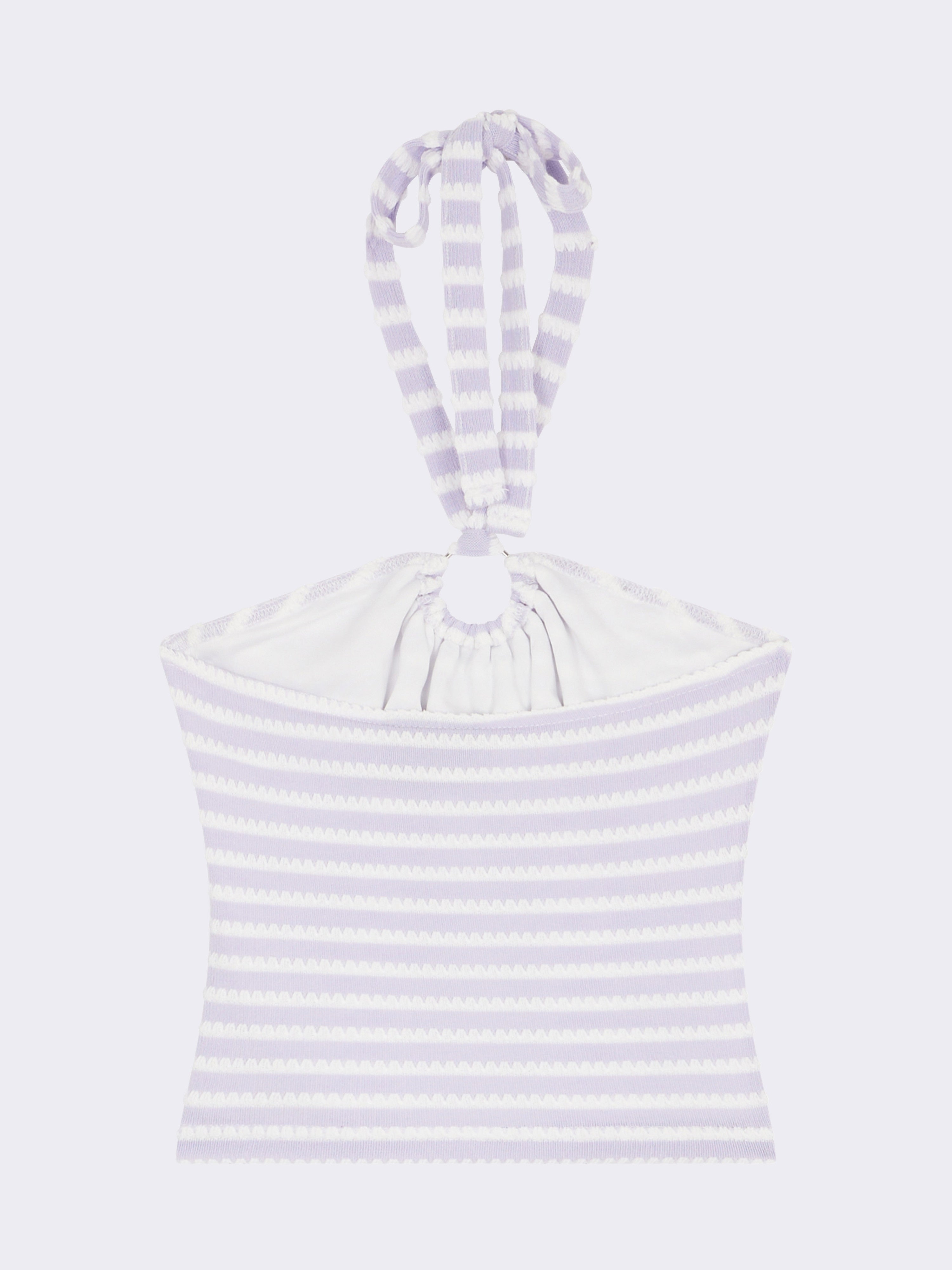 Crop Top mit Streifen-7