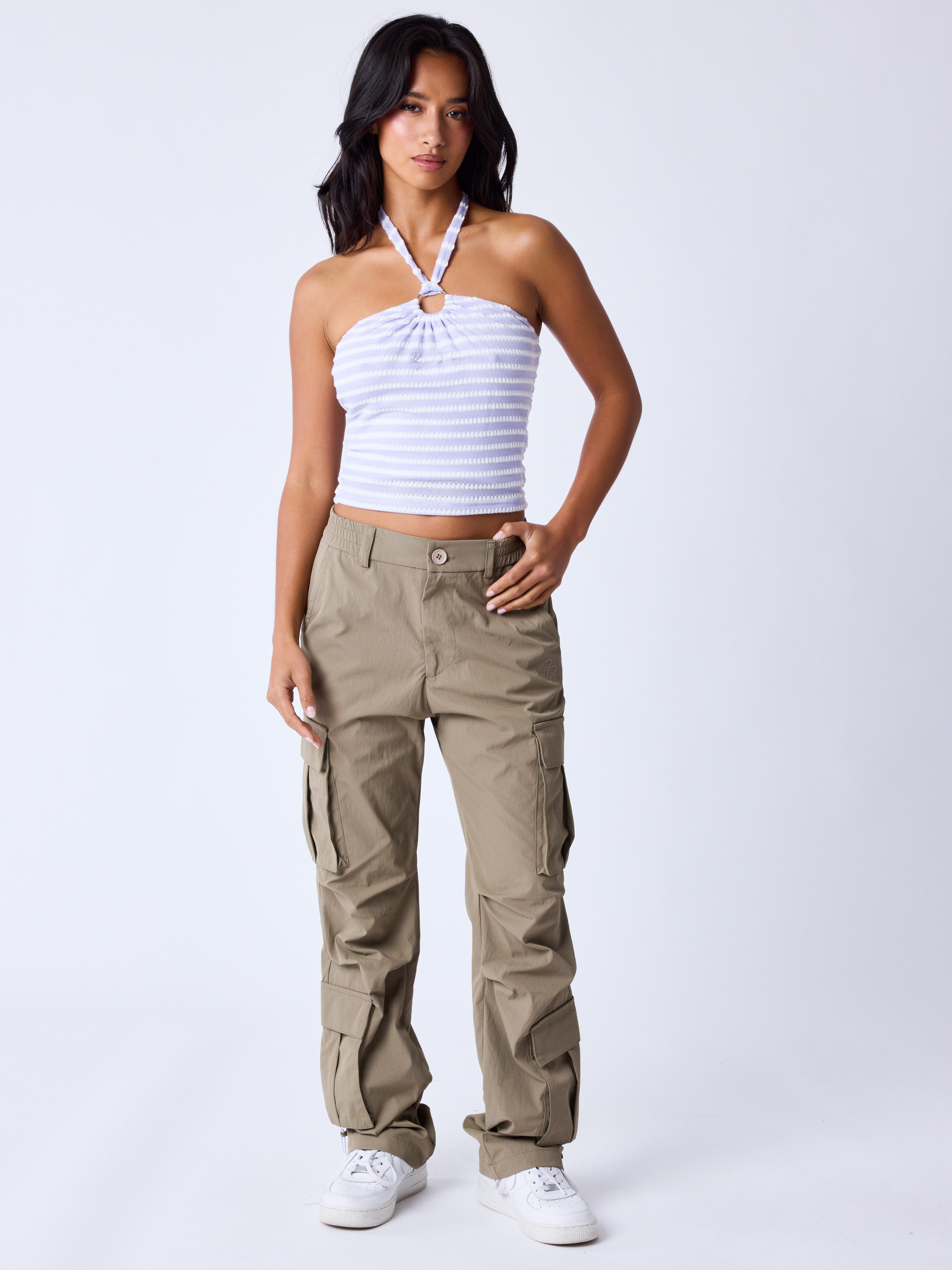 Crop Top mit Streifen-4