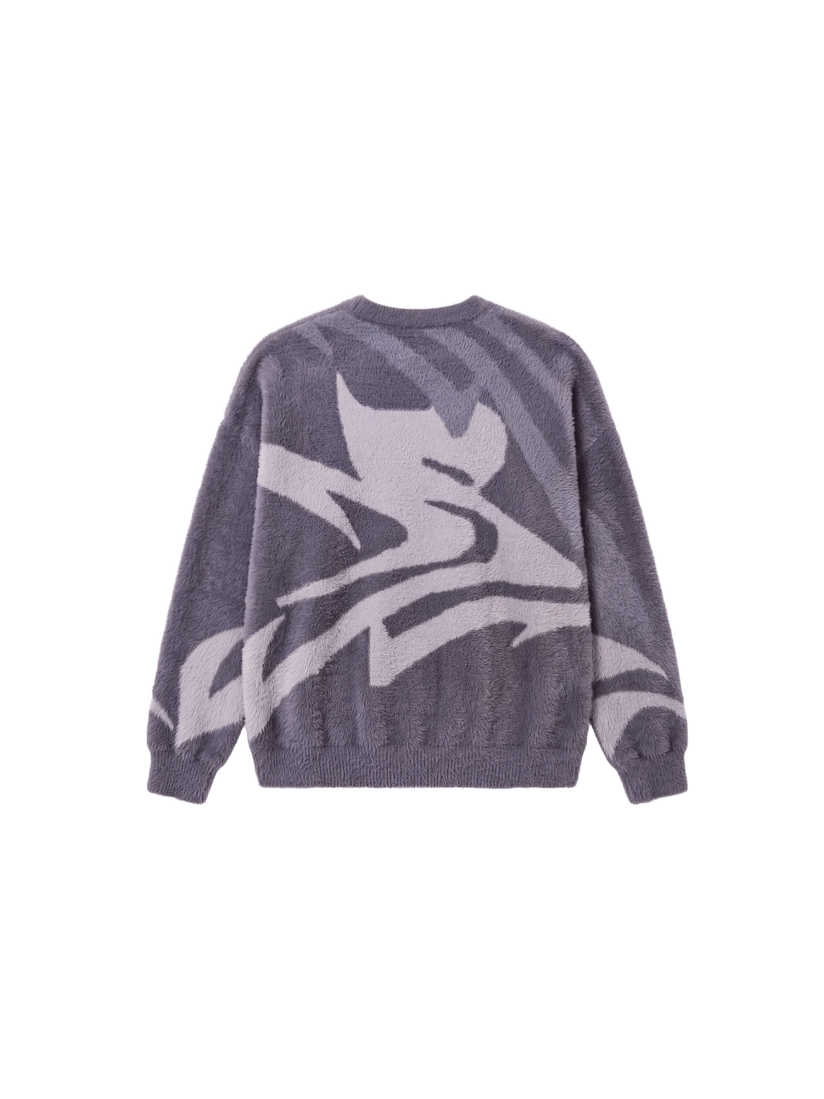 Rundhalset mohair dyreprint sweater Grå – 6