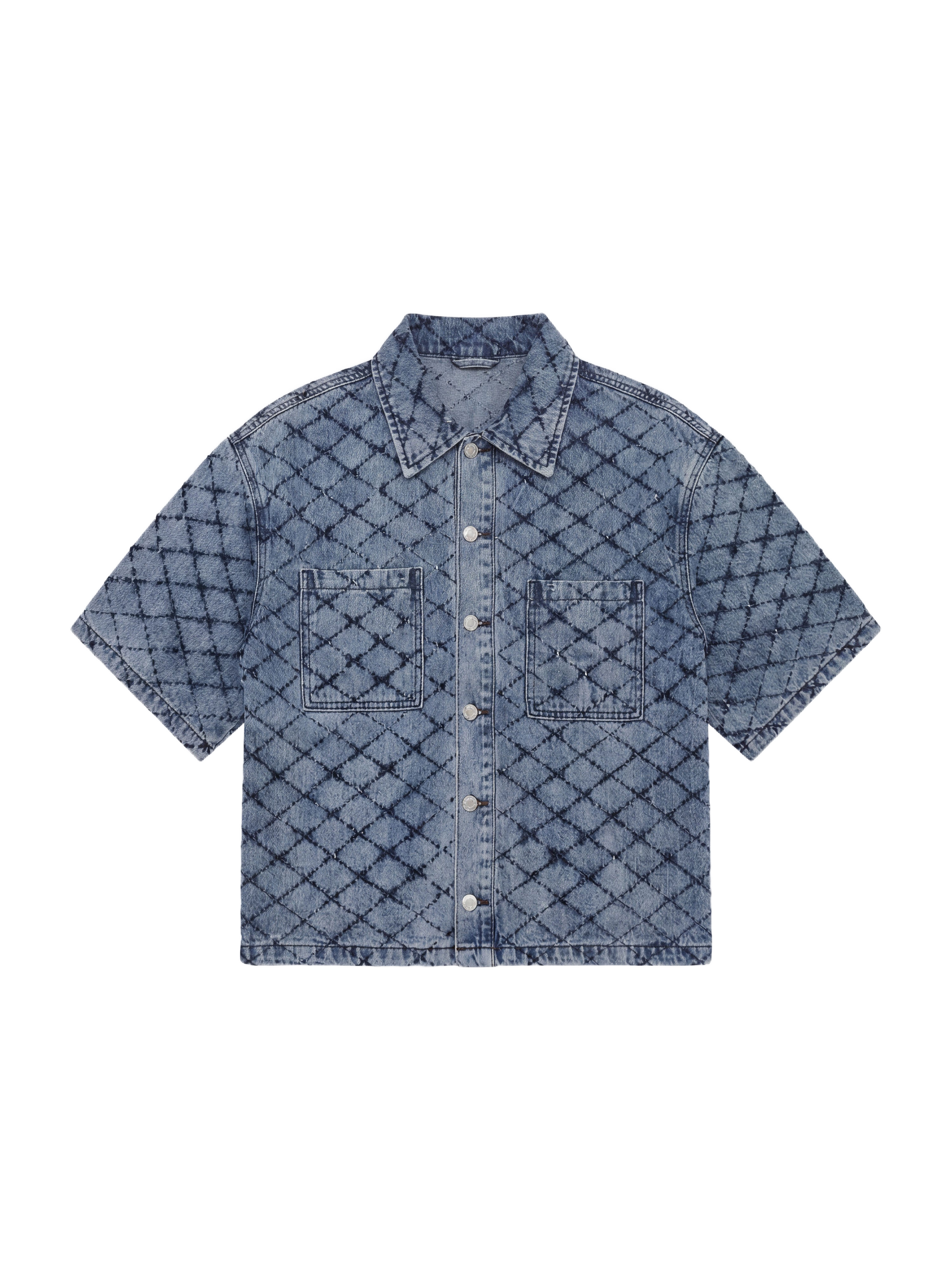 Short sleeve Precious denim overshirt-6