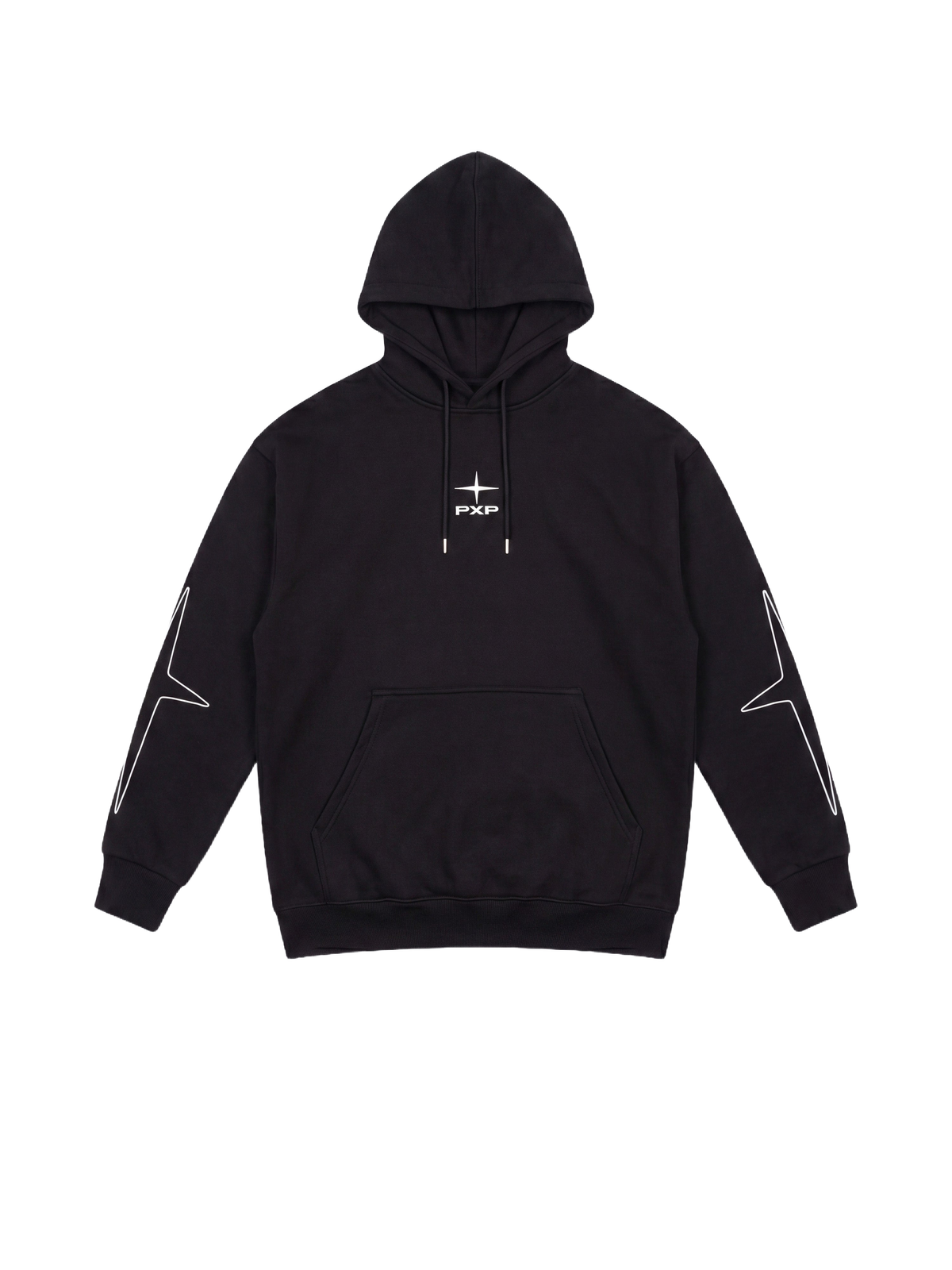 Sudadera con capucha estampada en la espalda Negro – 6