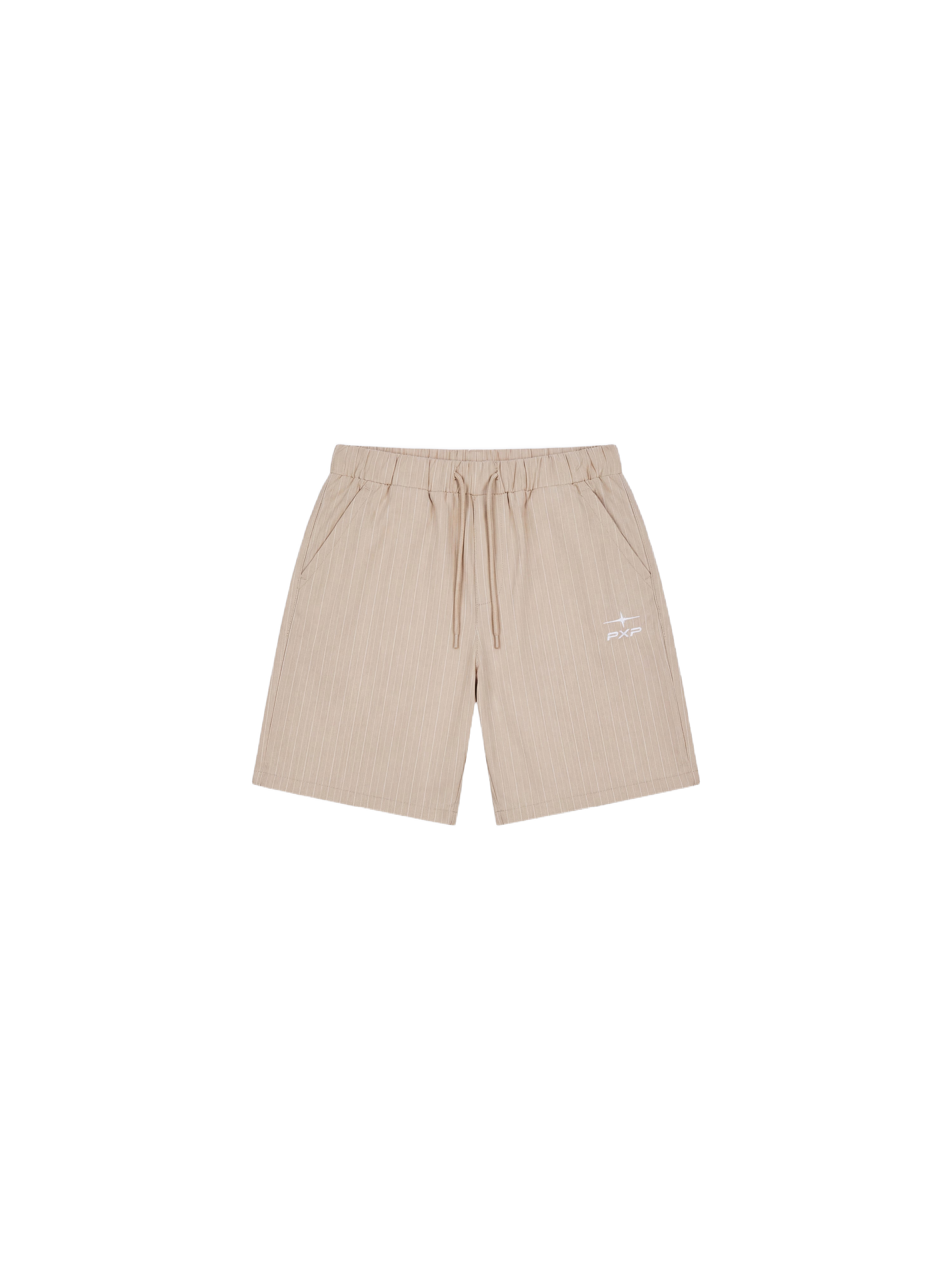 Striped shorts with elastic waistband-6