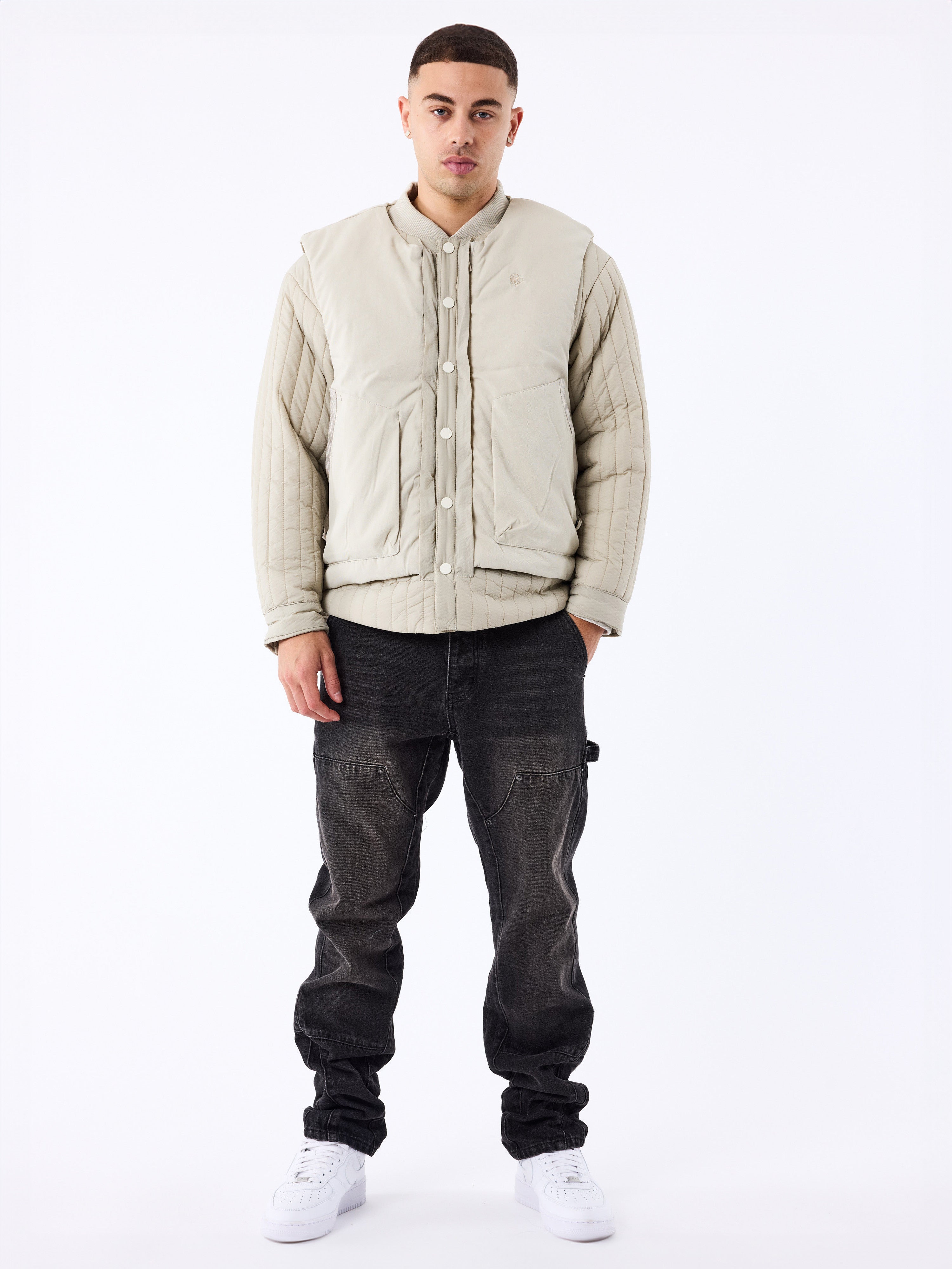 Quilted double jacket-5