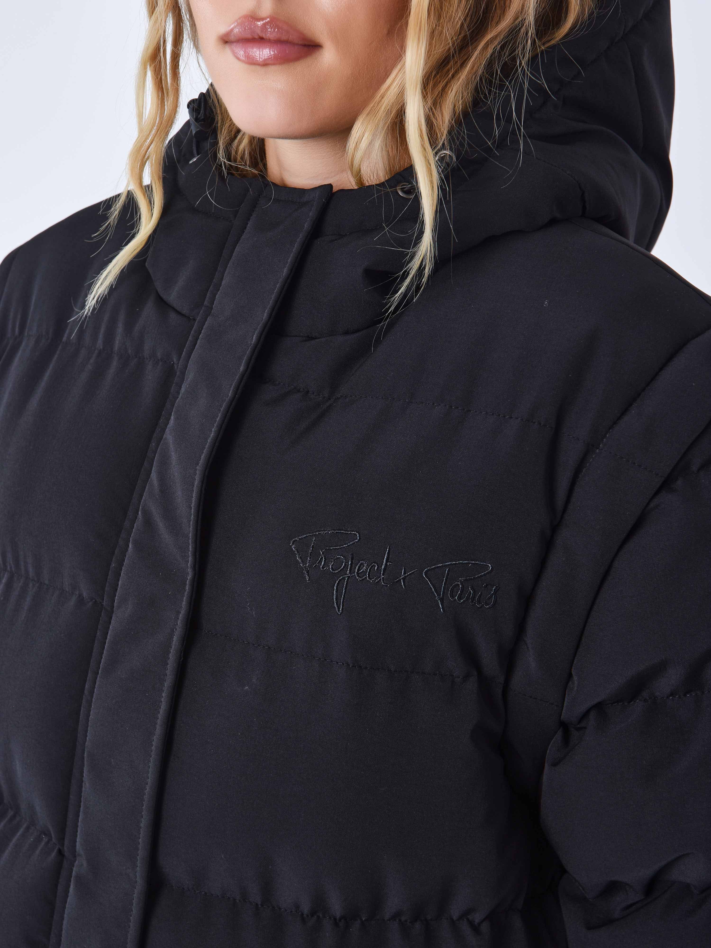 Long quilted puffer jacket with removable sleeves-6