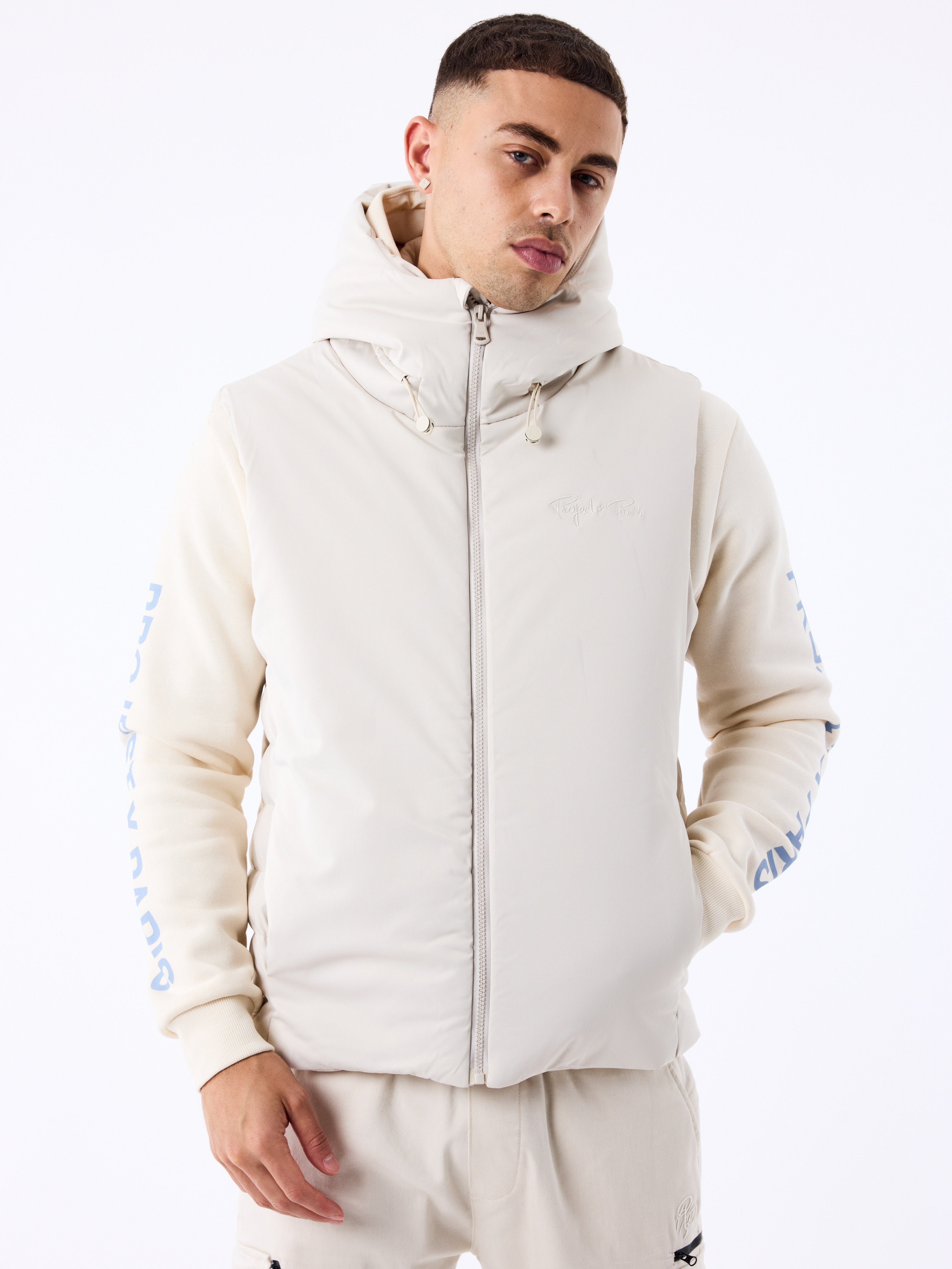 Oversize ärmellose Daunenjacke-1