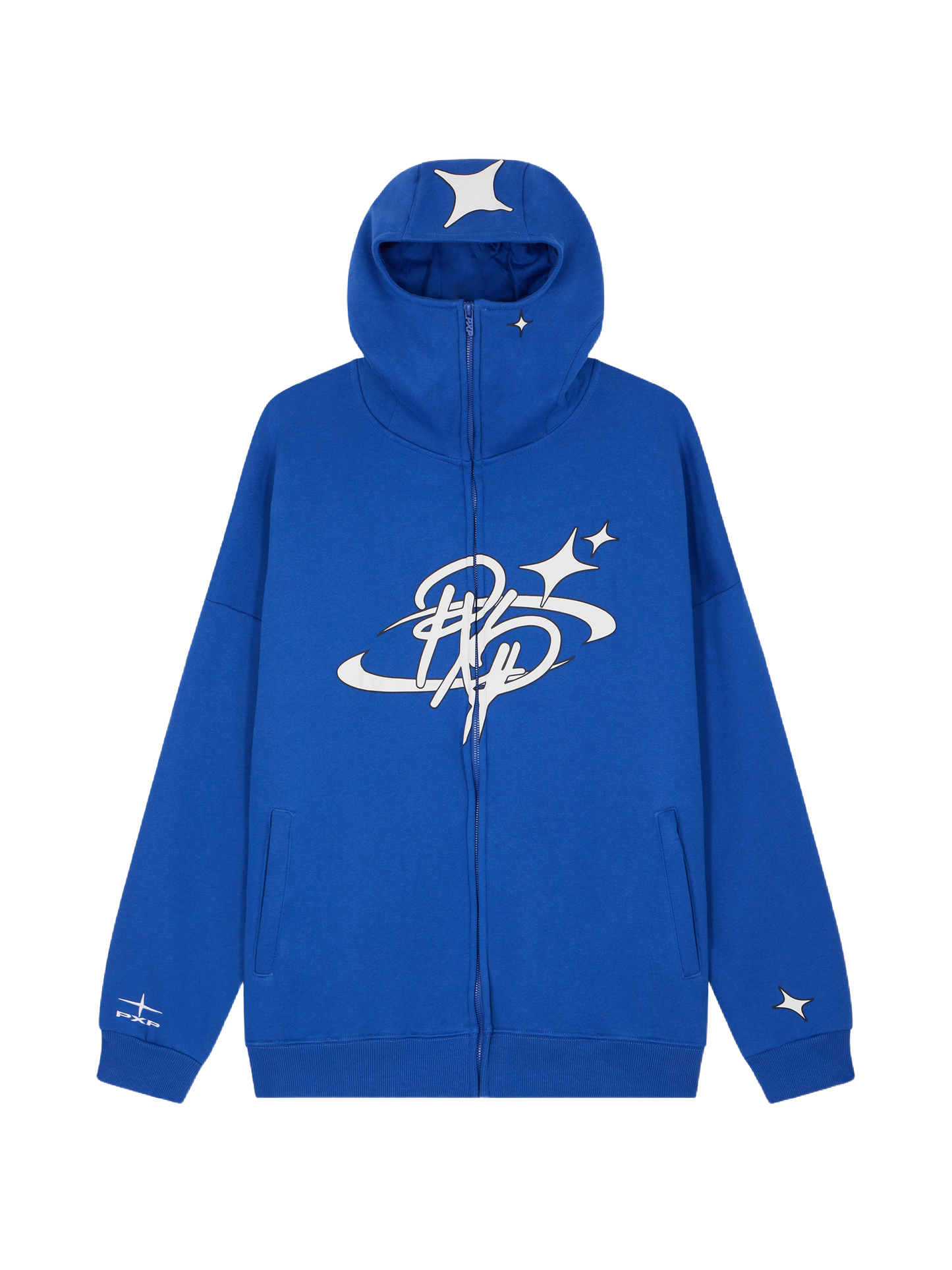 sweat-a-capuche-zippe-collaboration-kalash-bleu-electrique-packshot-backgroundremoved