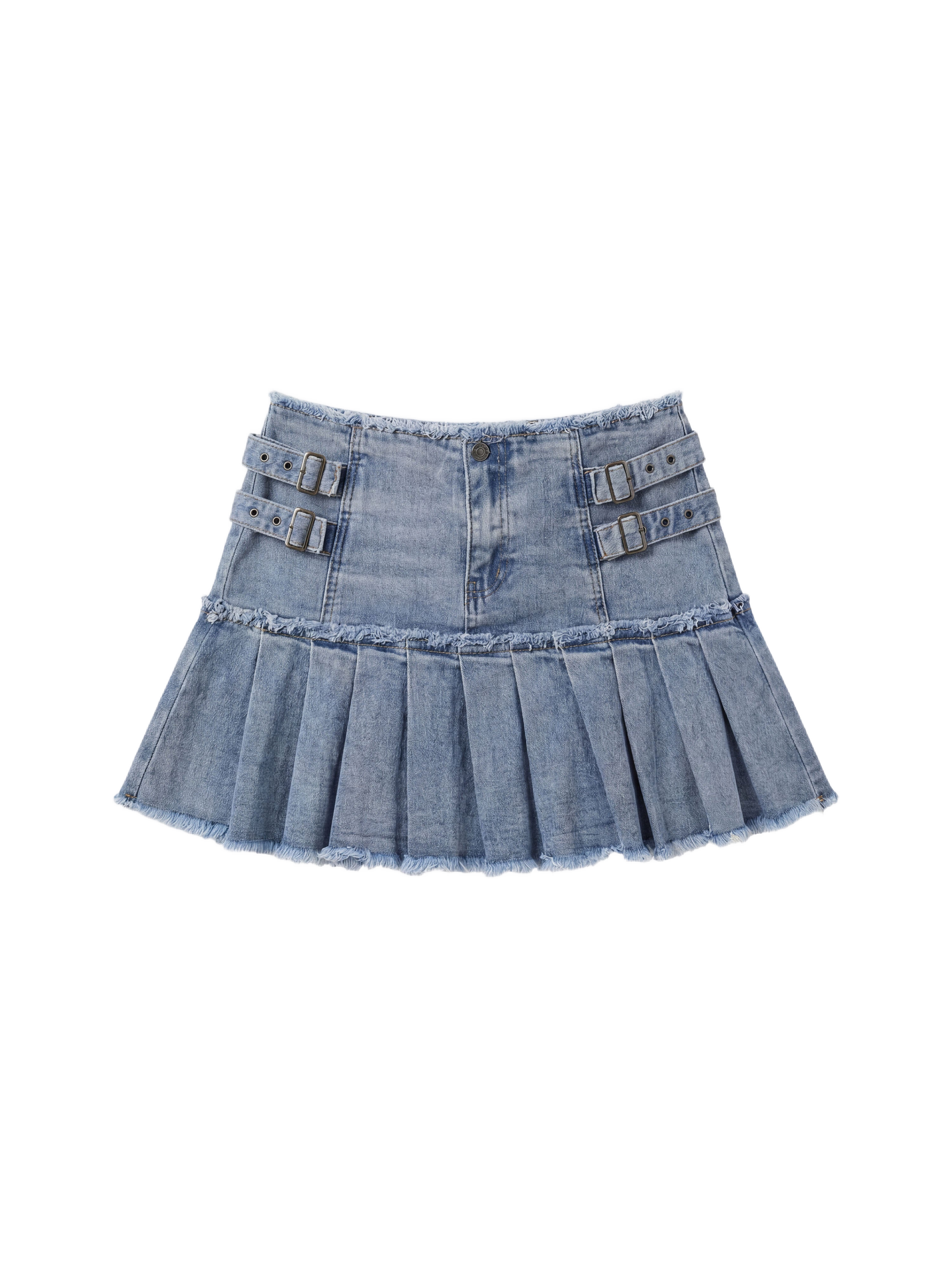 Denim Skirt Frayed-7