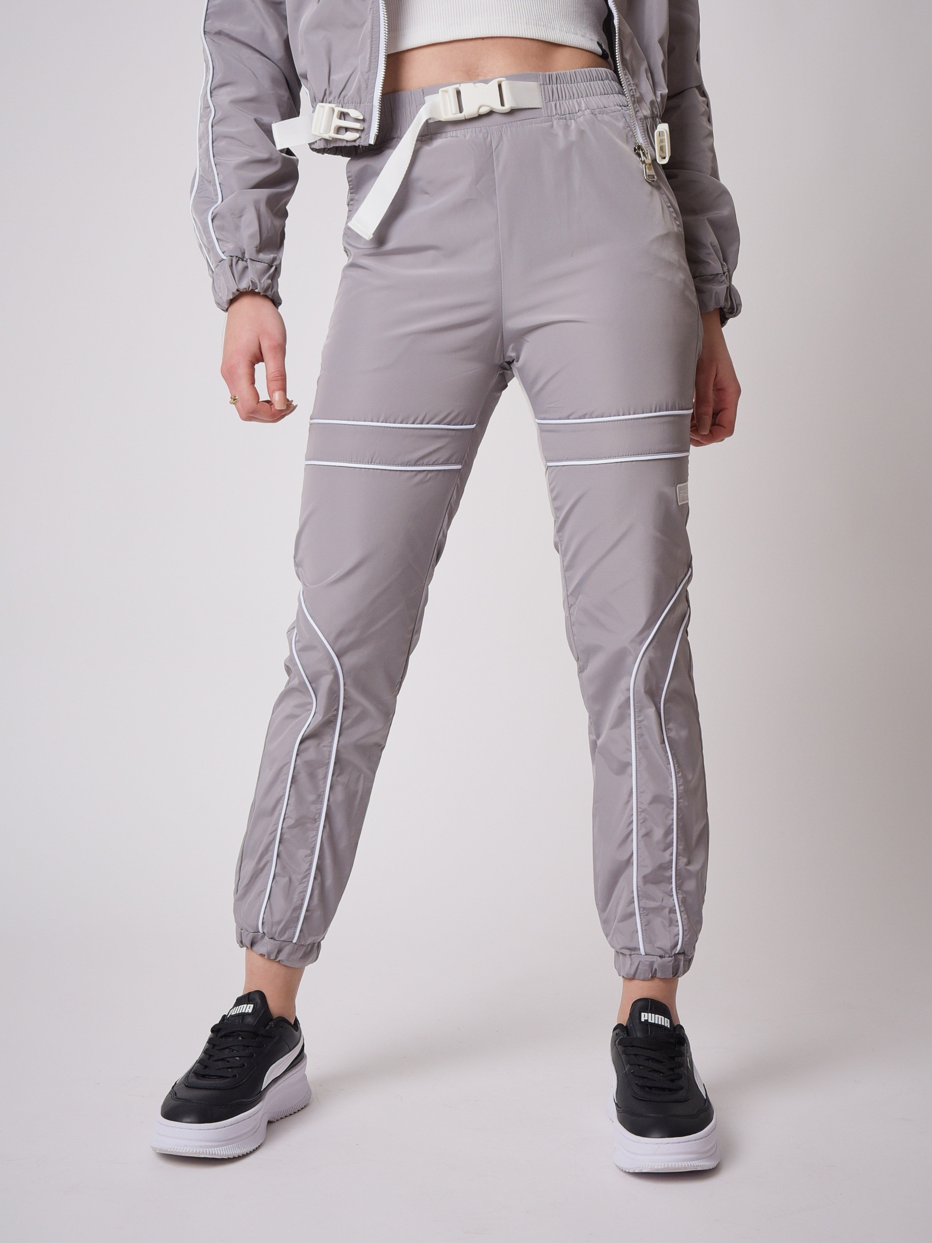 Pantaloni da jogging basic con piping-1