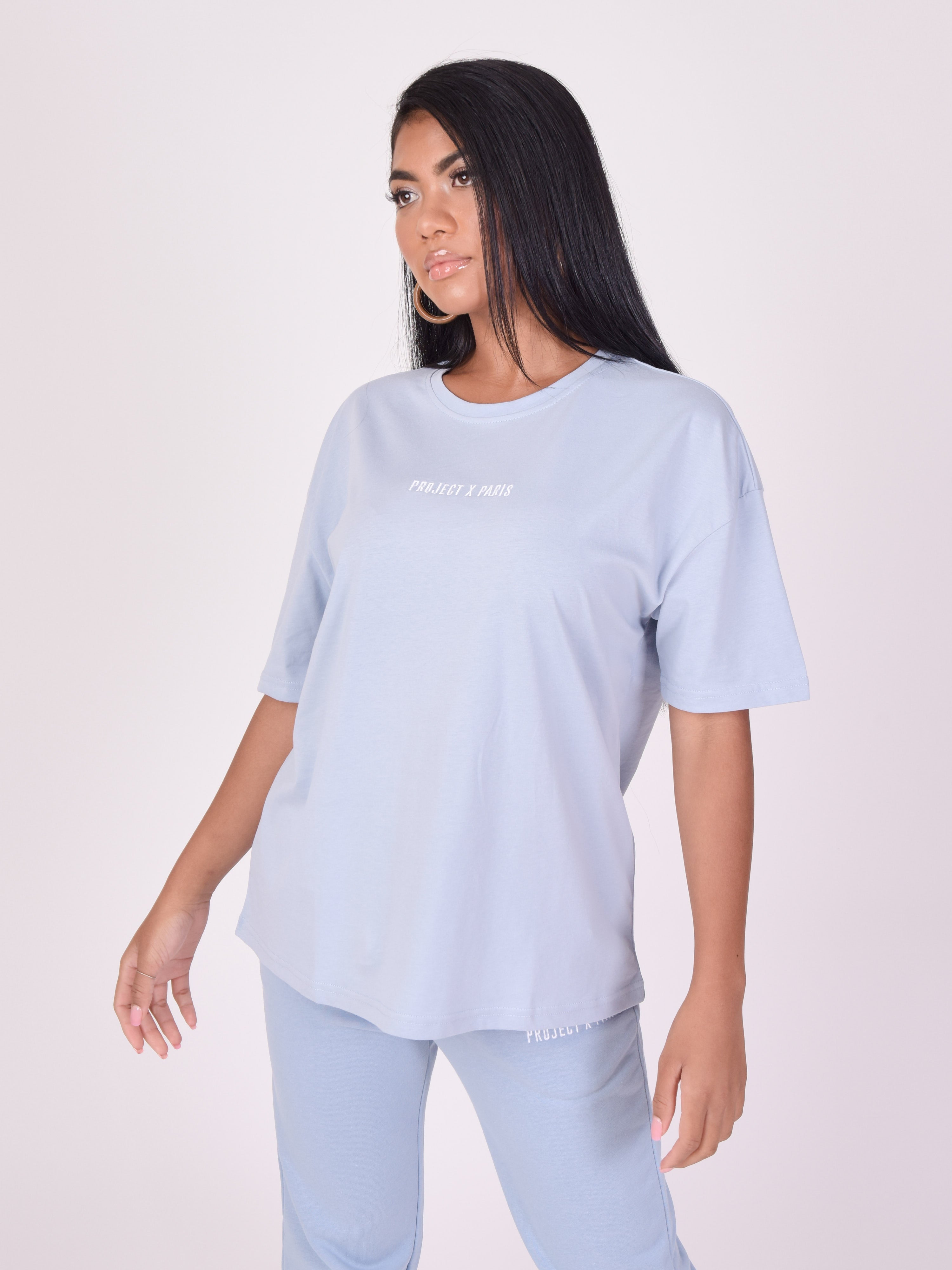 Basic locker sitzendes T-Shirt-4