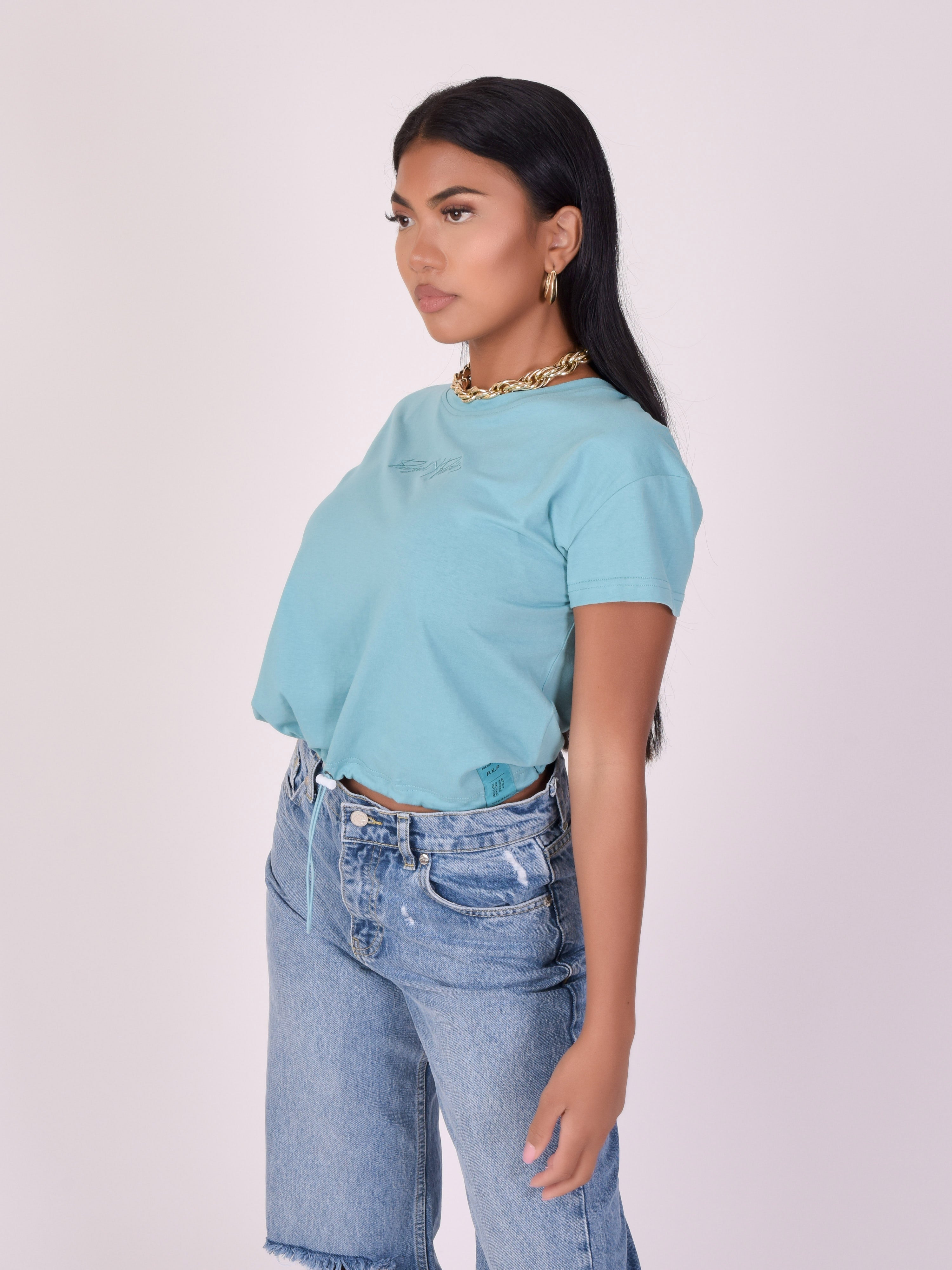 T-Shirt mit Kordelzug-4