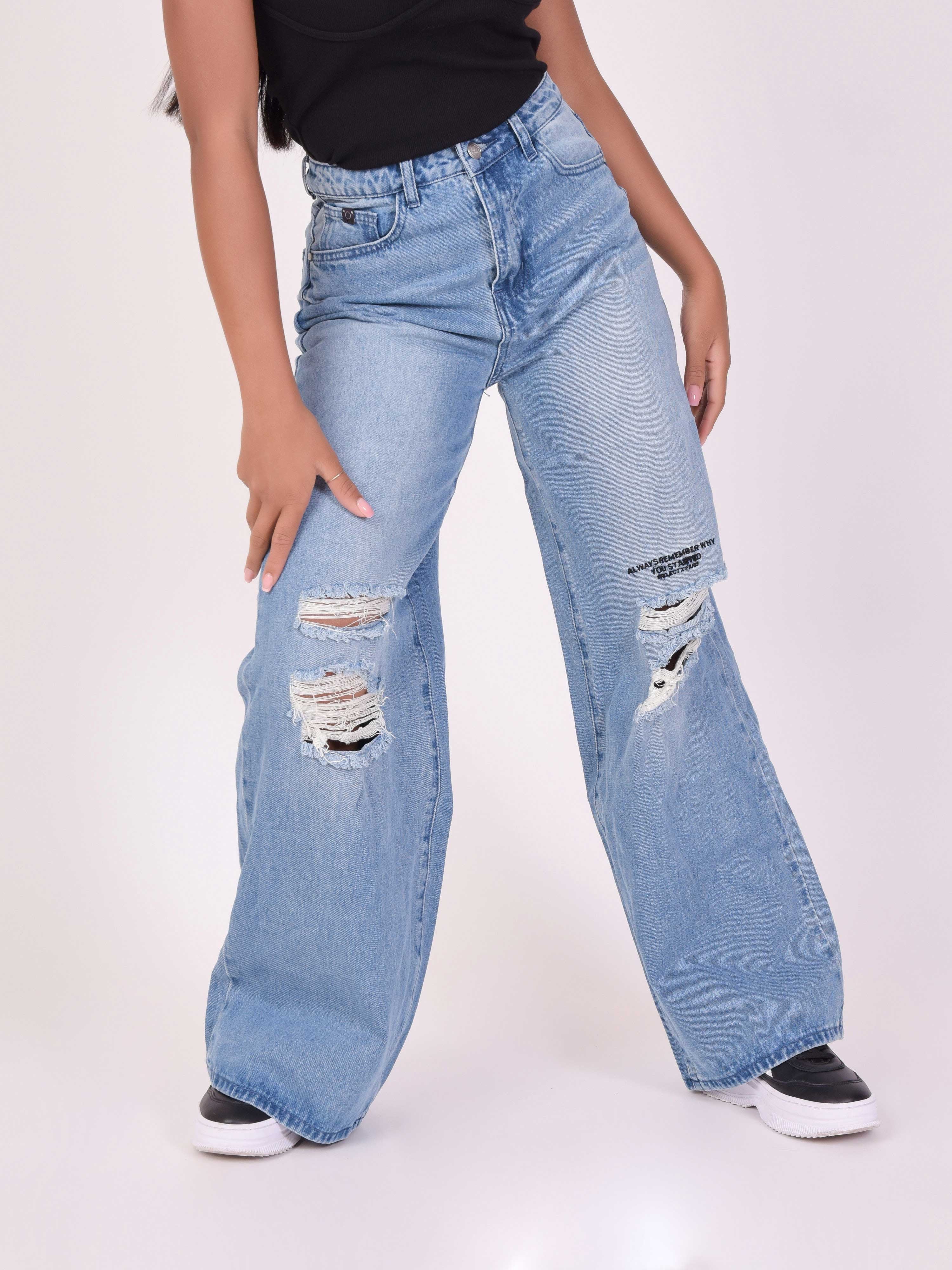 Vid jeans med hull-3