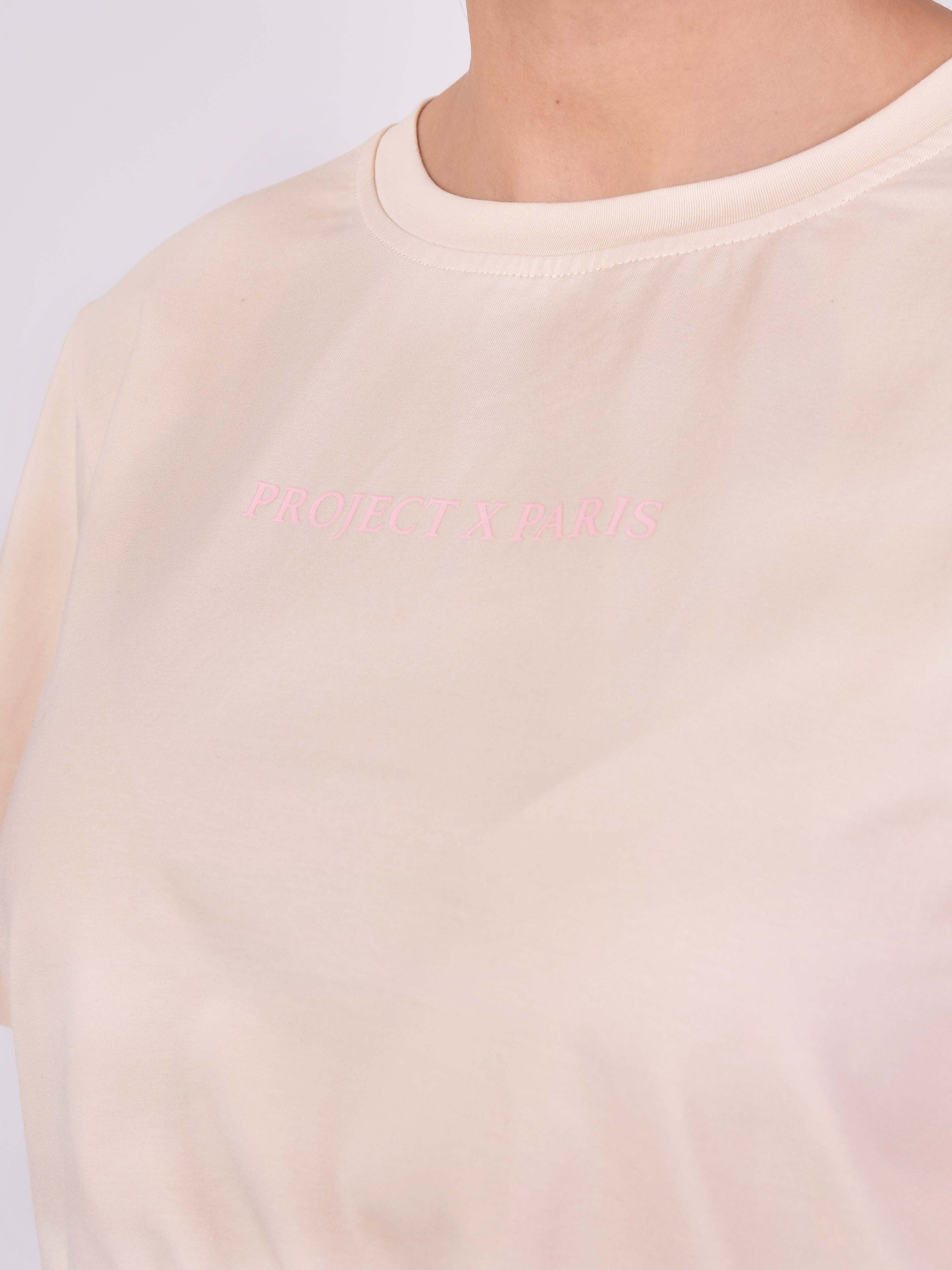 T-shirt crop avec cordon de serrage-6