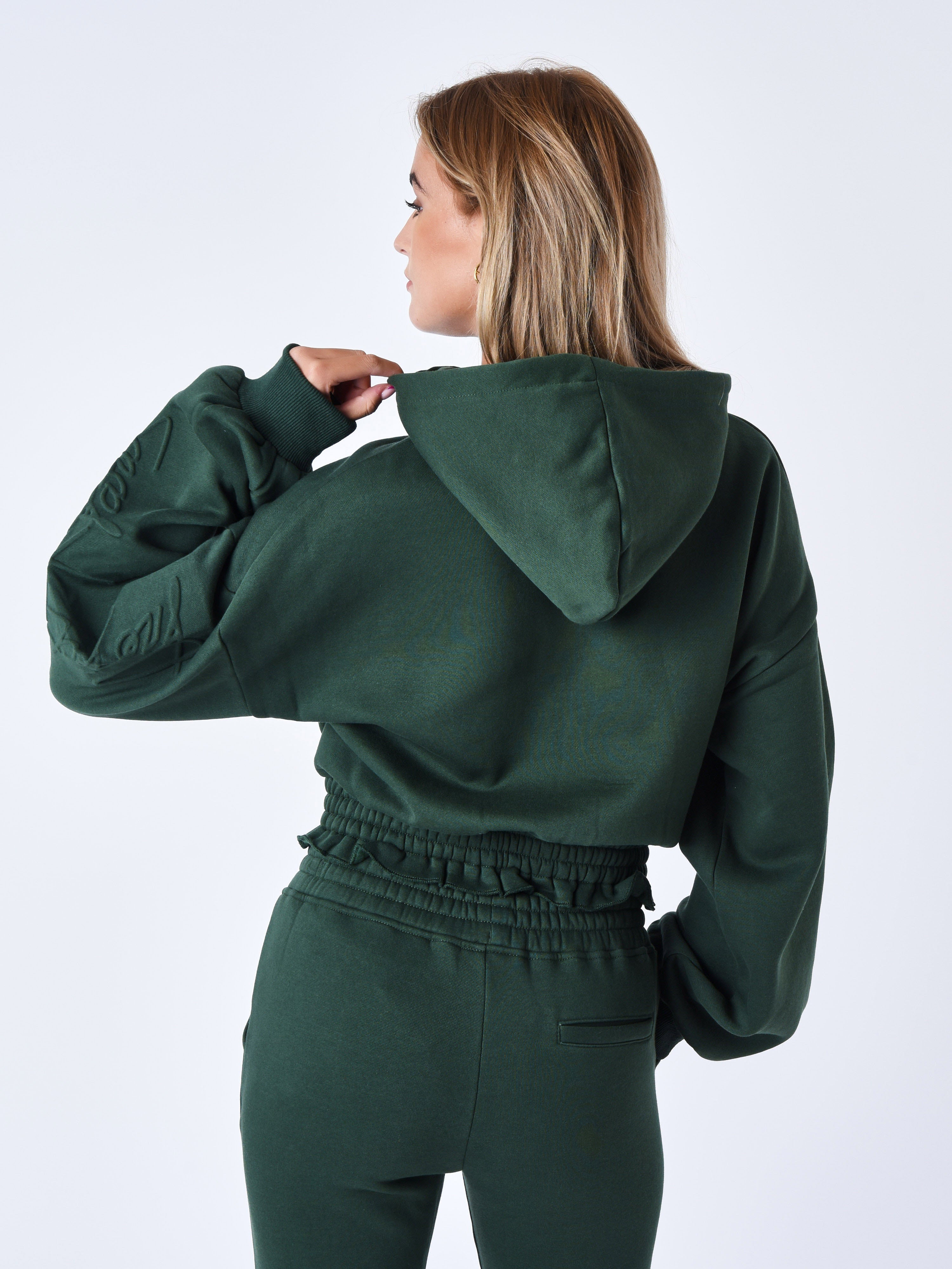 Sweatshirt met geplooide capuchon-6