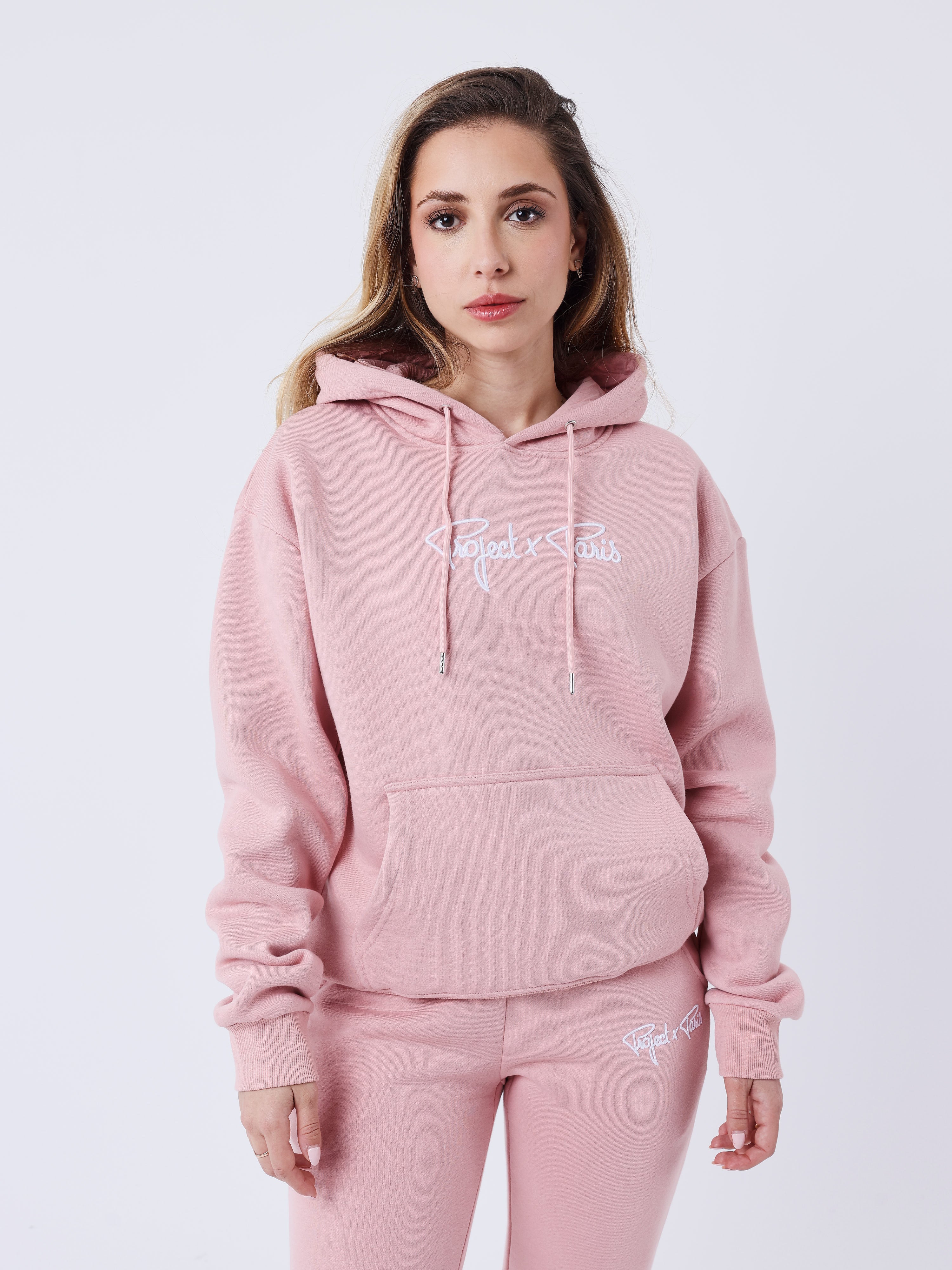 Ensemble Sweat à Capuche + Pantalon Jogging Femme - Rose Moelleux - 2 Pièces - Baggy Polaire Hiver - Confort Maison Et Sport - 10