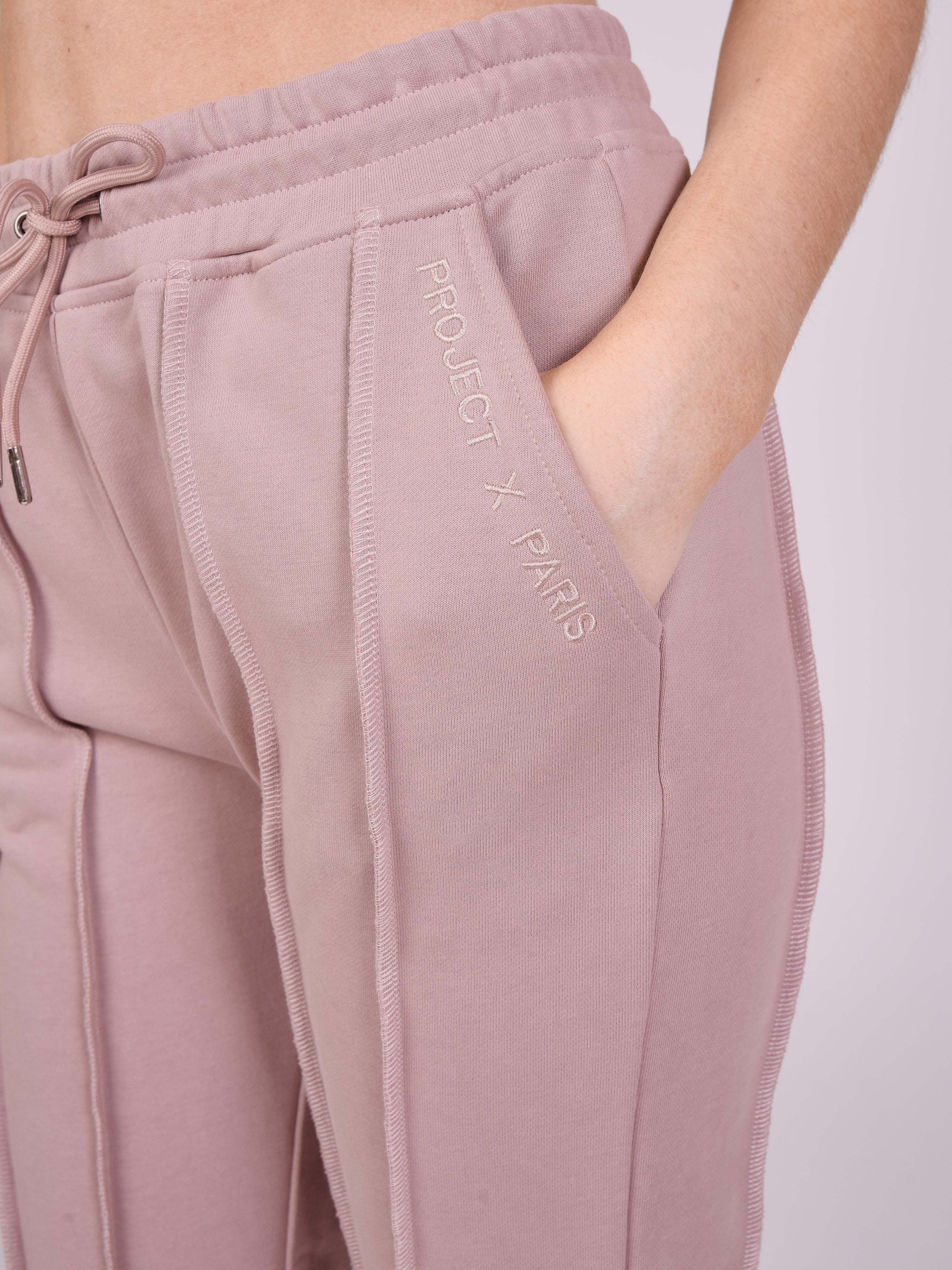Jogger bottoms with overlocked edges-12
