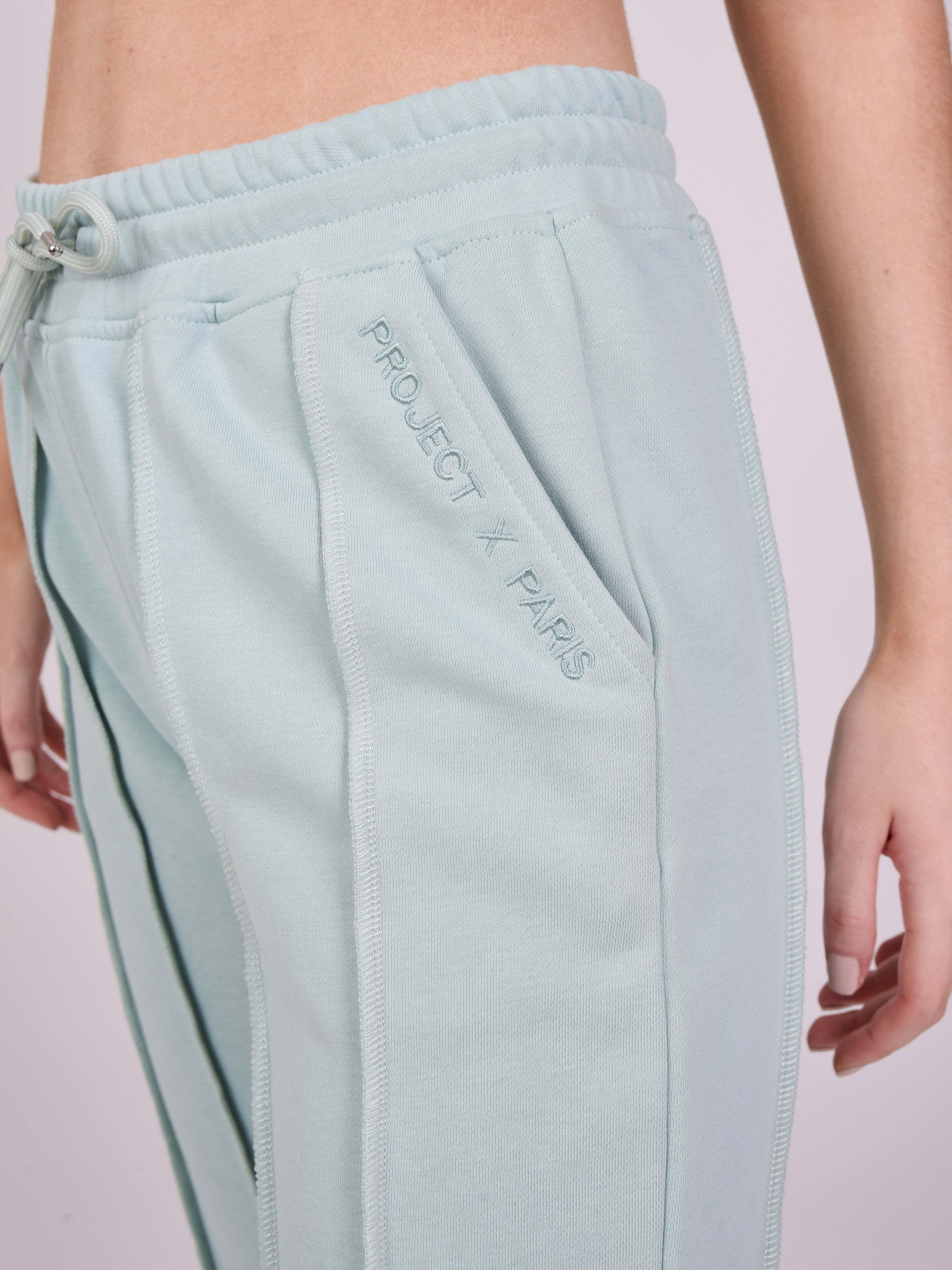 Jogger bottoms with overlocked edges-6