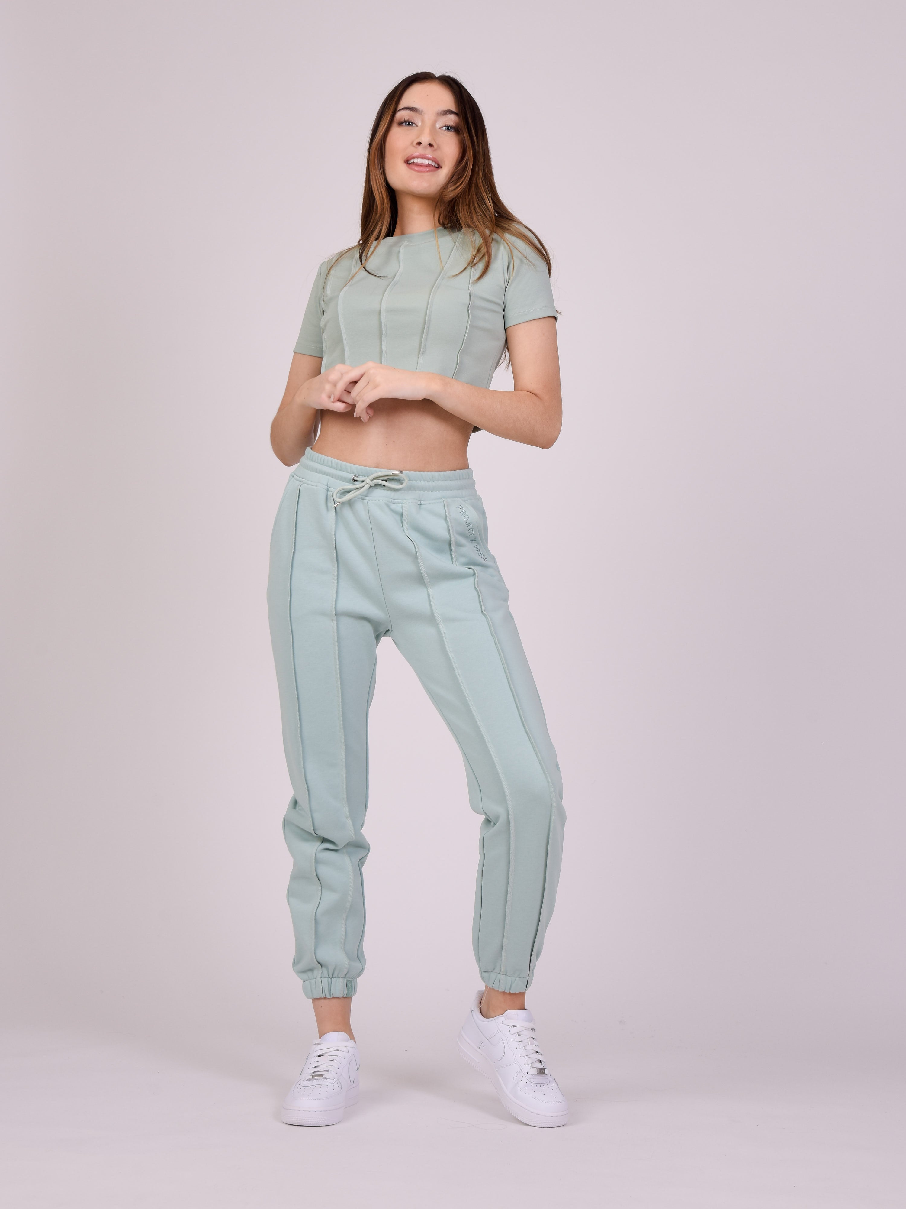 Jogger bottoms with overlocked edges-2