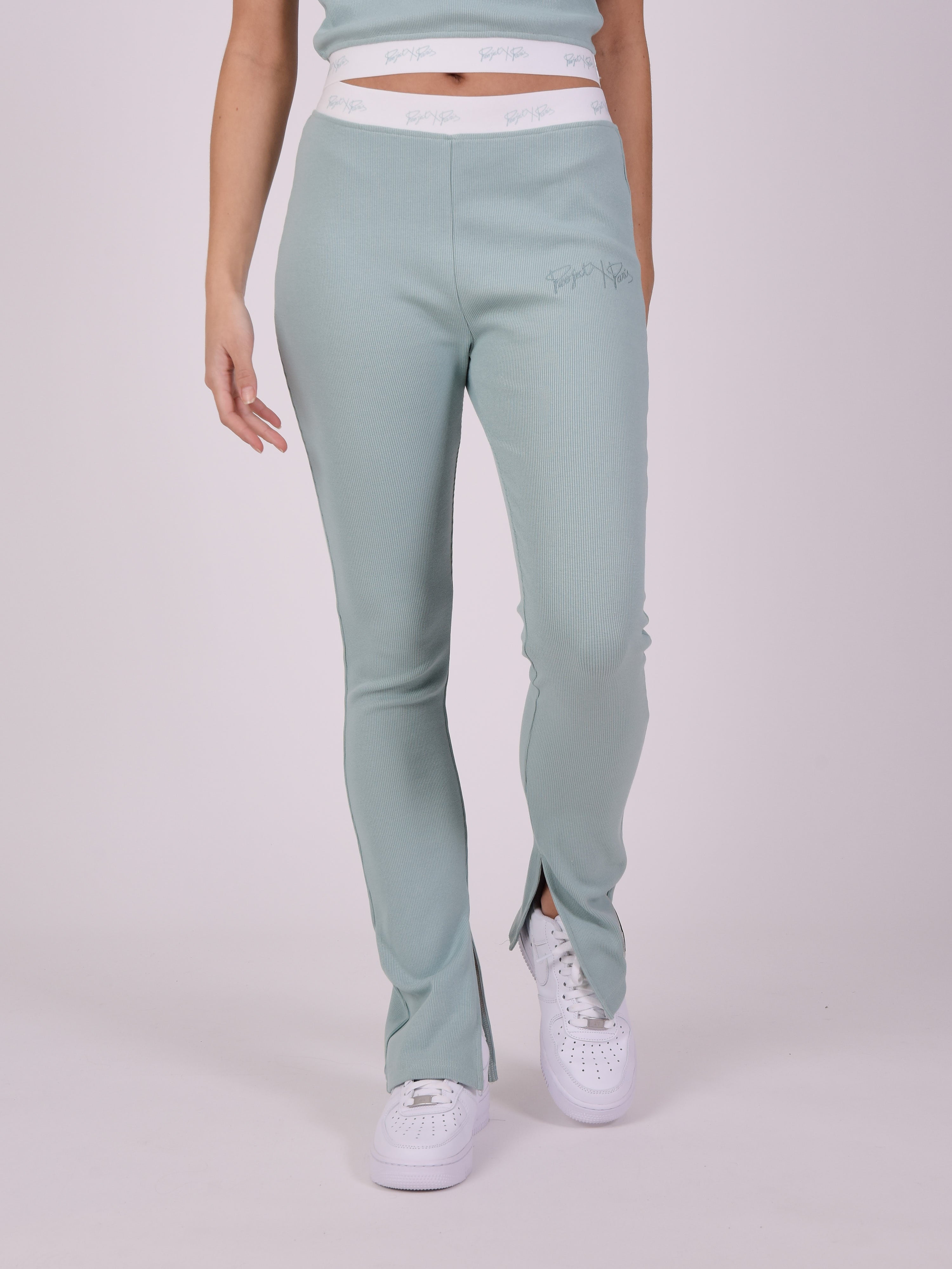 Pantalon flare ourlet fendu-4