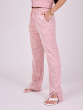 Pantalon ample en velours Rose