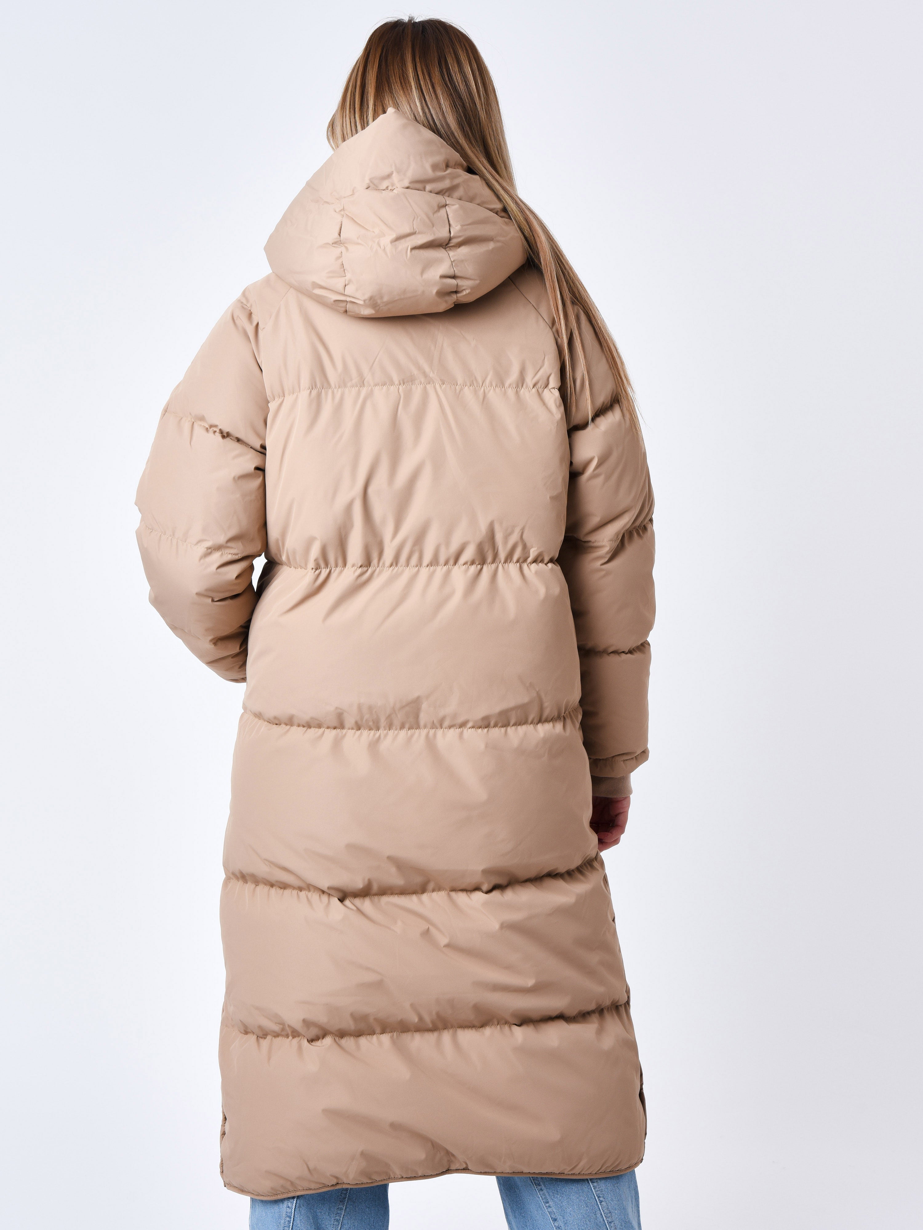 Long Hooded Puffer Jacket-5
