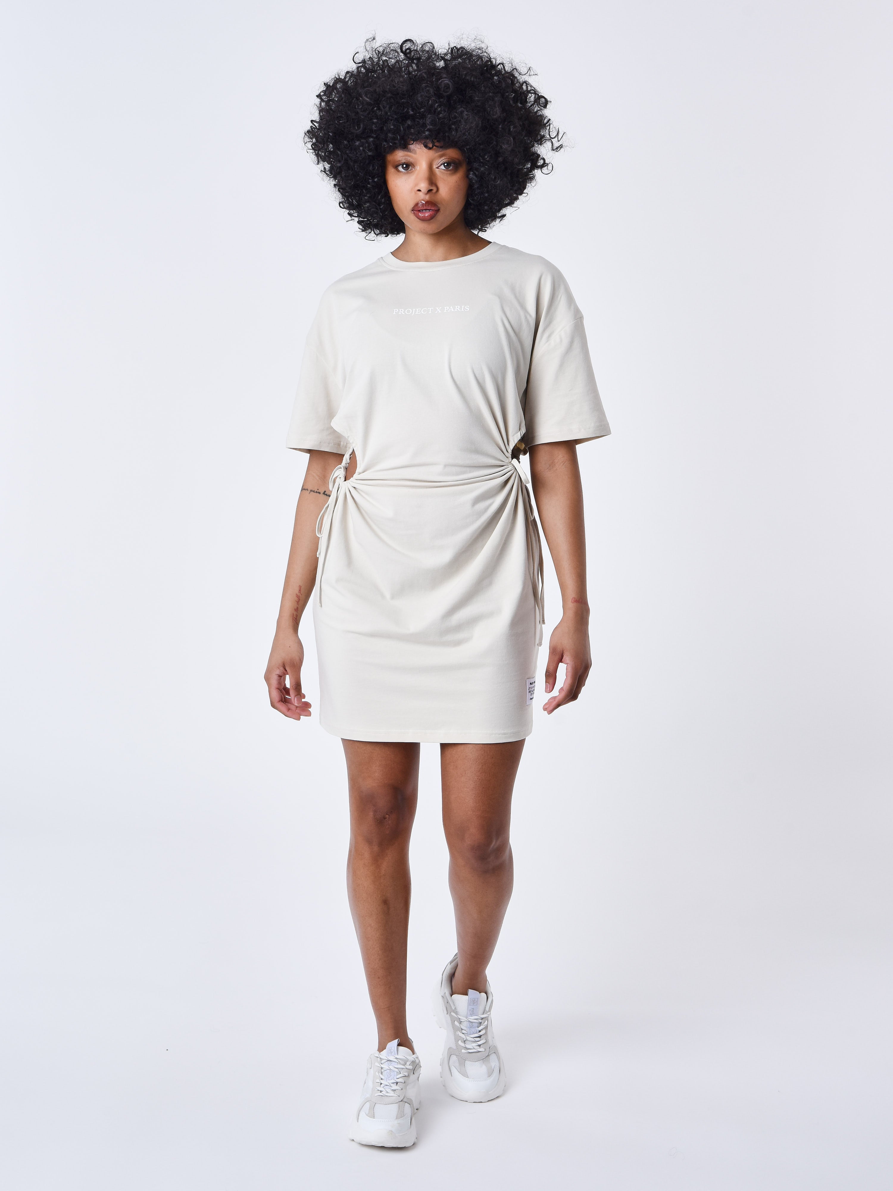 Dress with drawstring-3