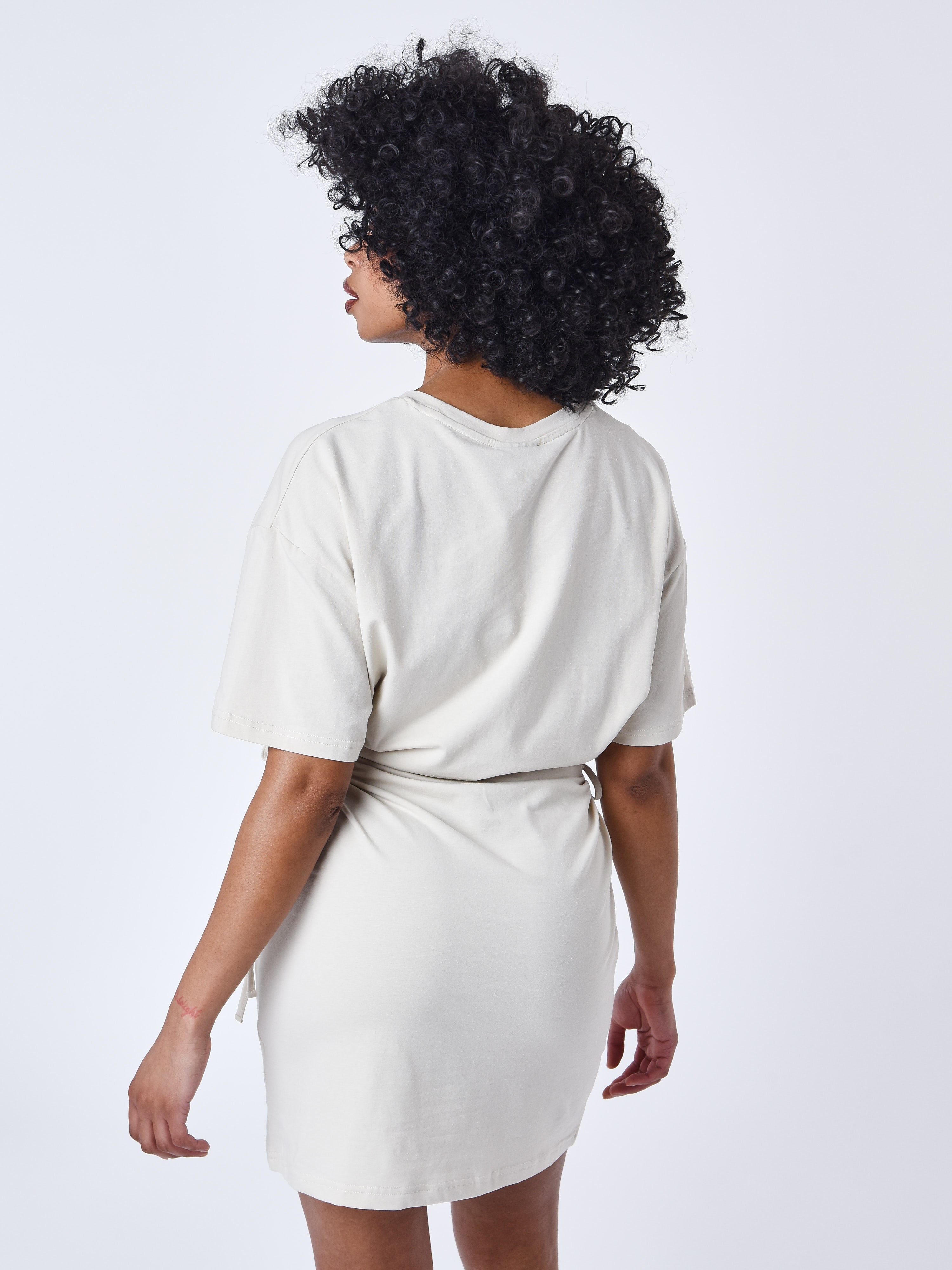 Dress with drawstring-5