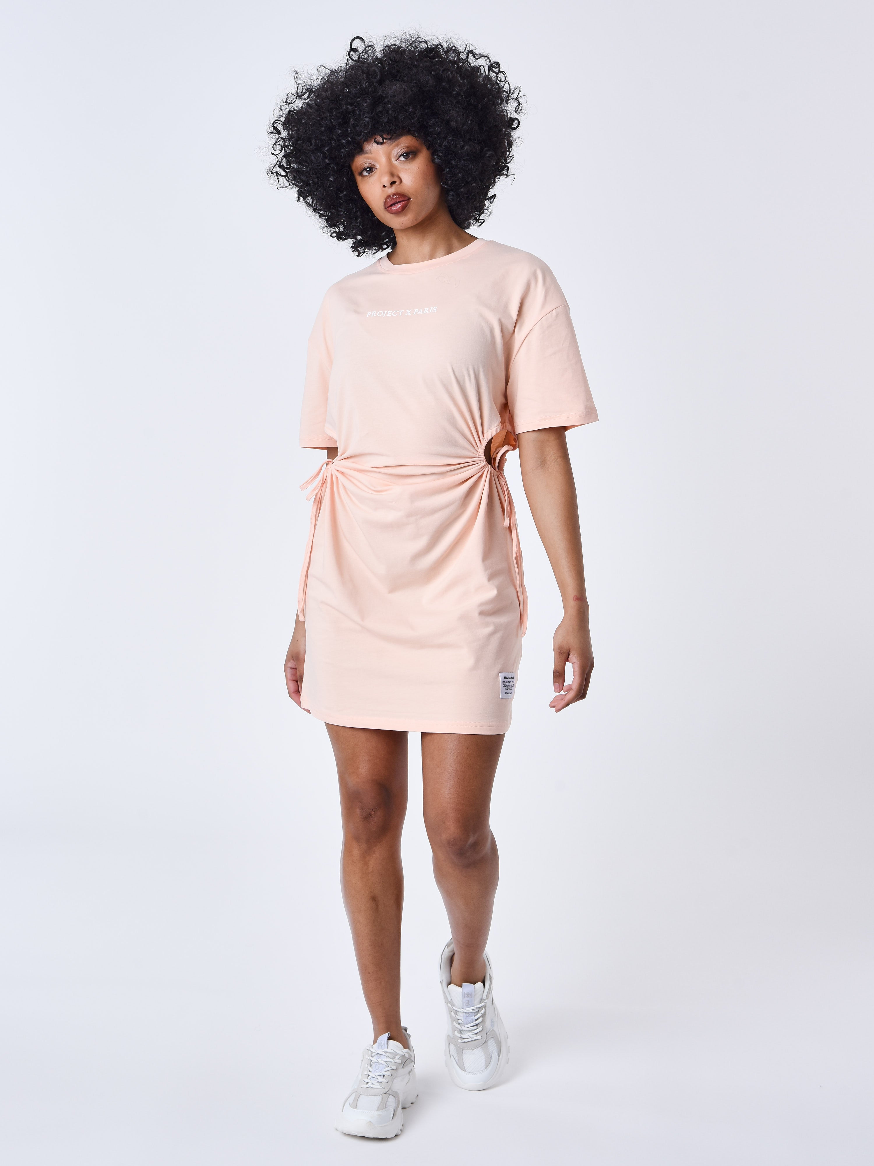 Dress with drawstring-3