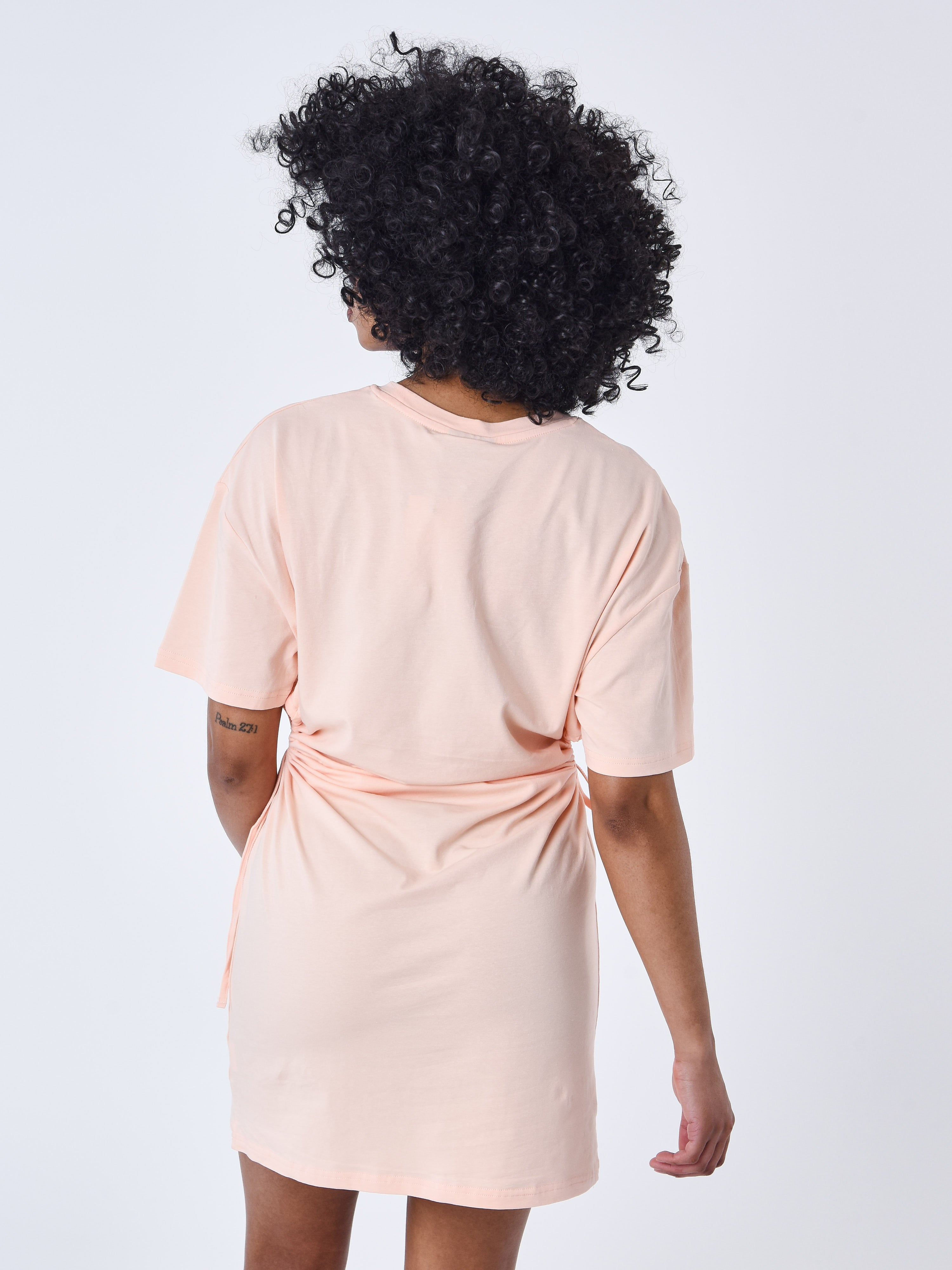 Dress with drawstring-5