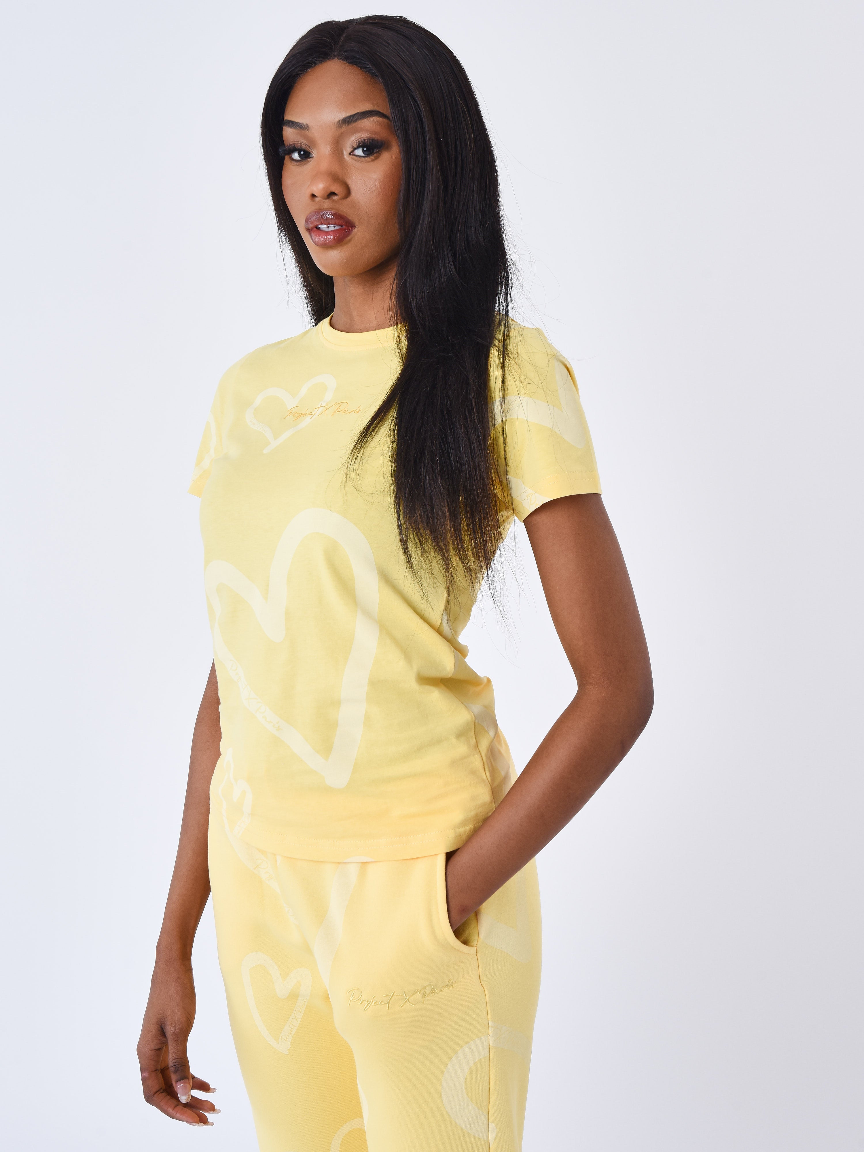 Short sleeve all over Heart T-shirt-3
