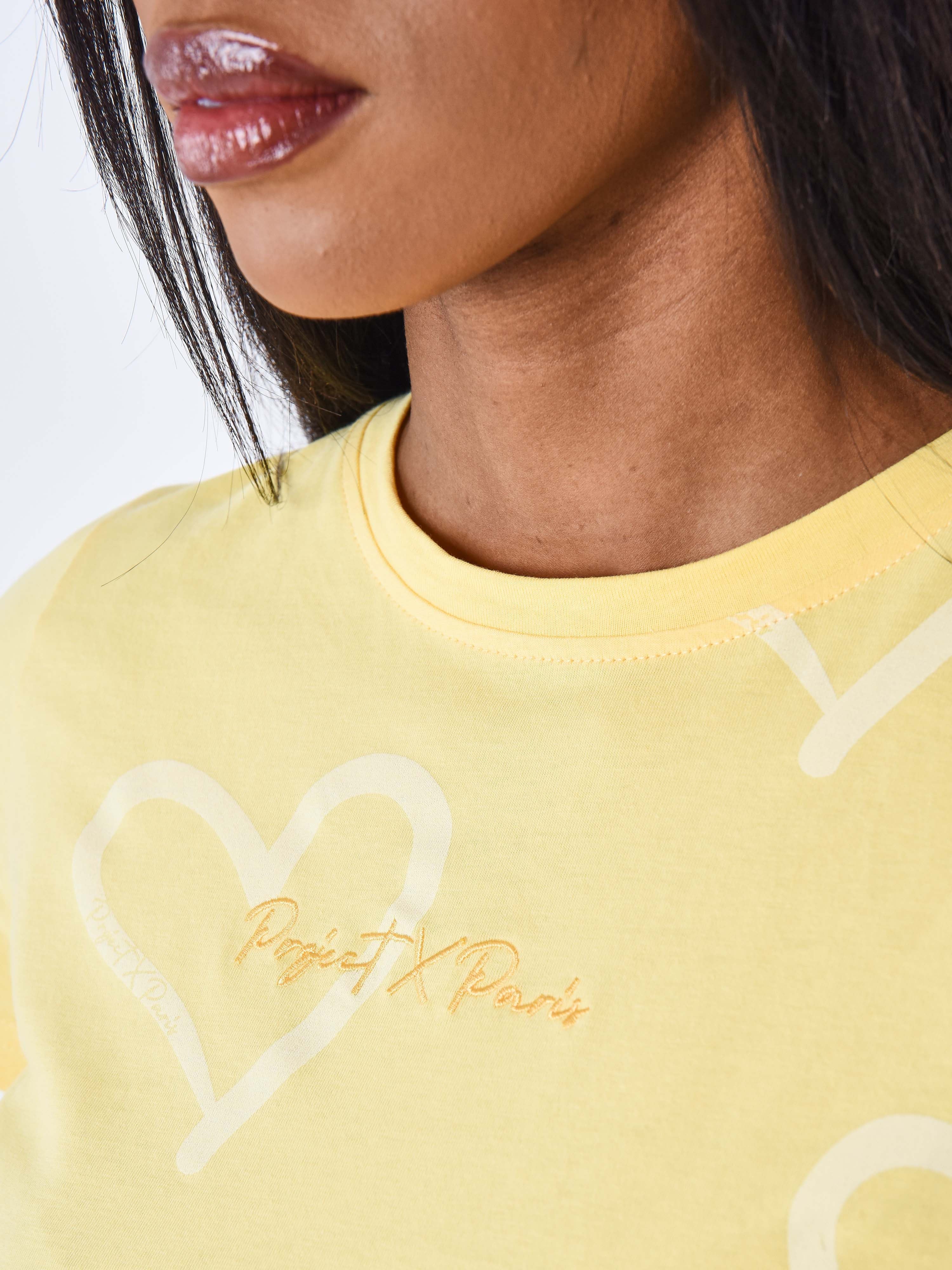Short sleeve all over Heart T-shirt-6