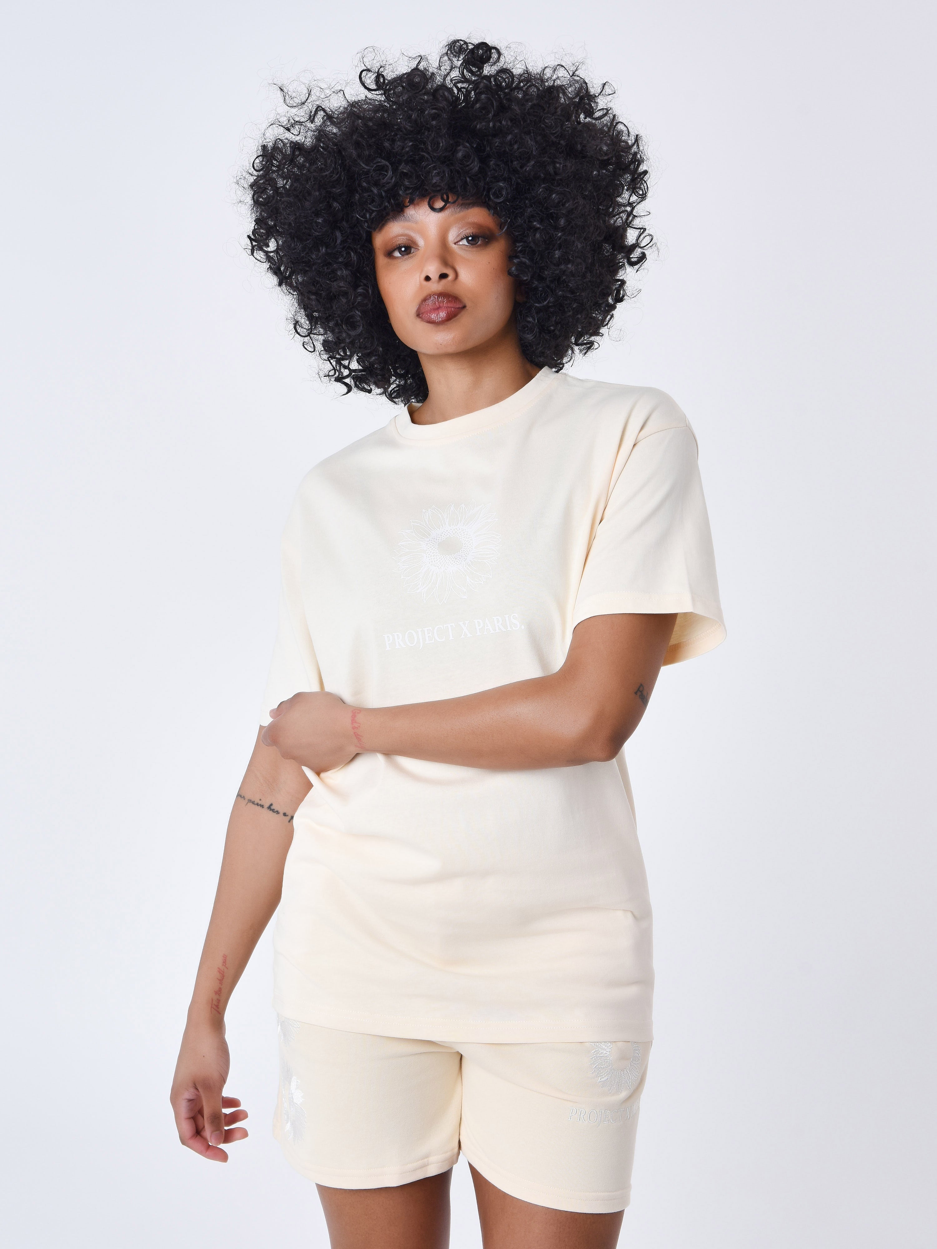 Oversize blomster T-shirt-1