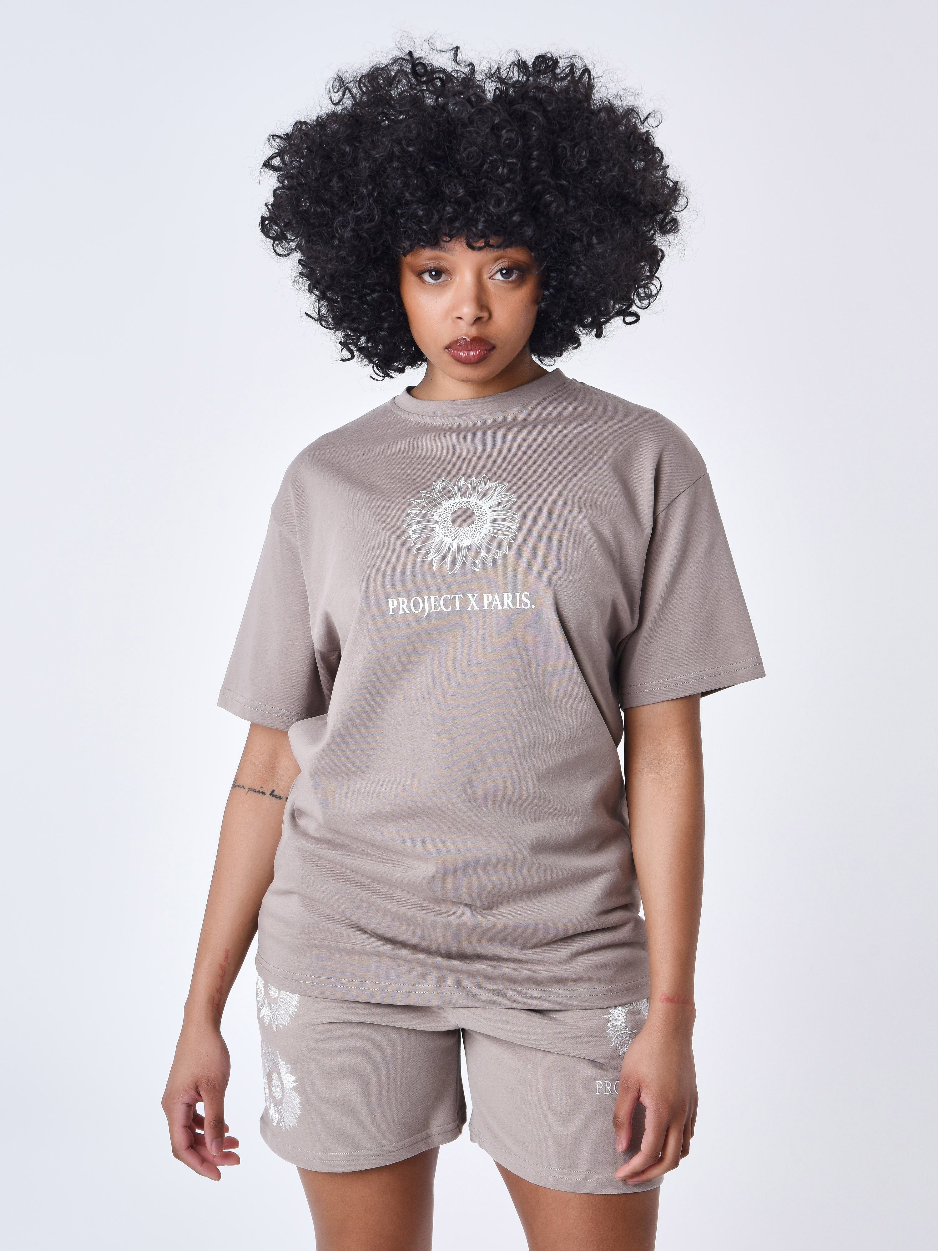 Oversized bloemen T-shirt-2