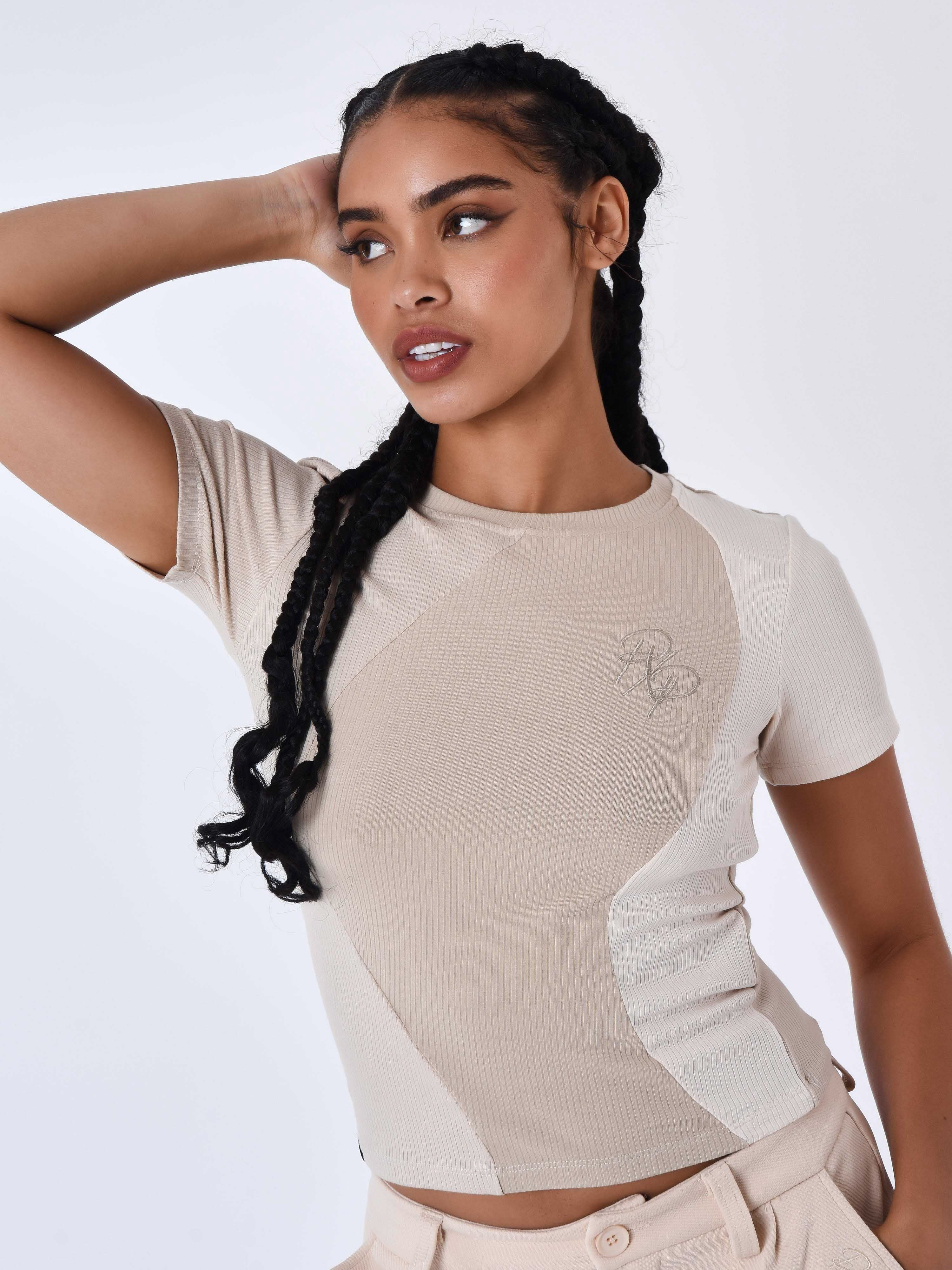 T-shirt tricolore a coste Vague-3