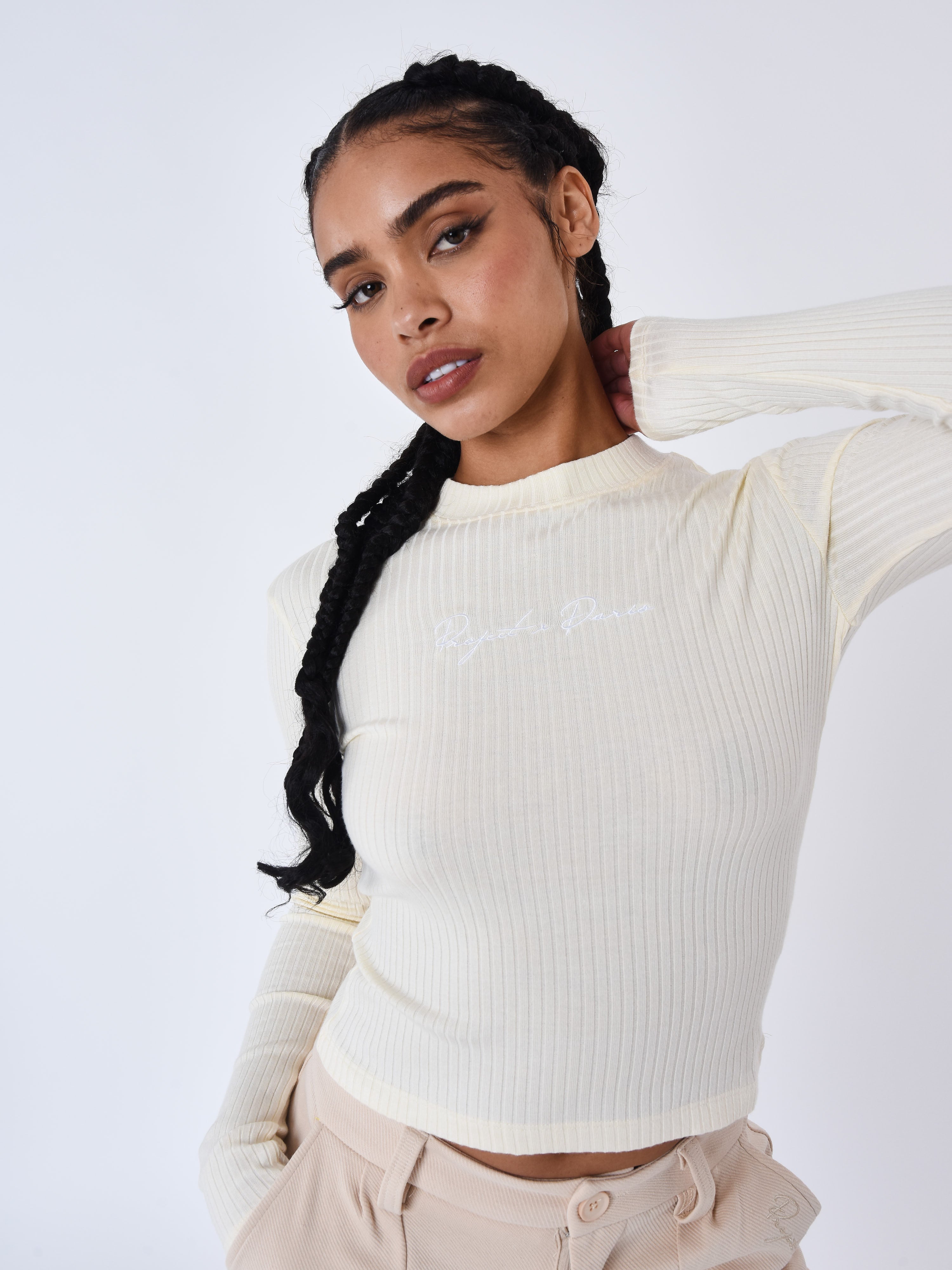 Ribbed long sleeve T-shirt-5
