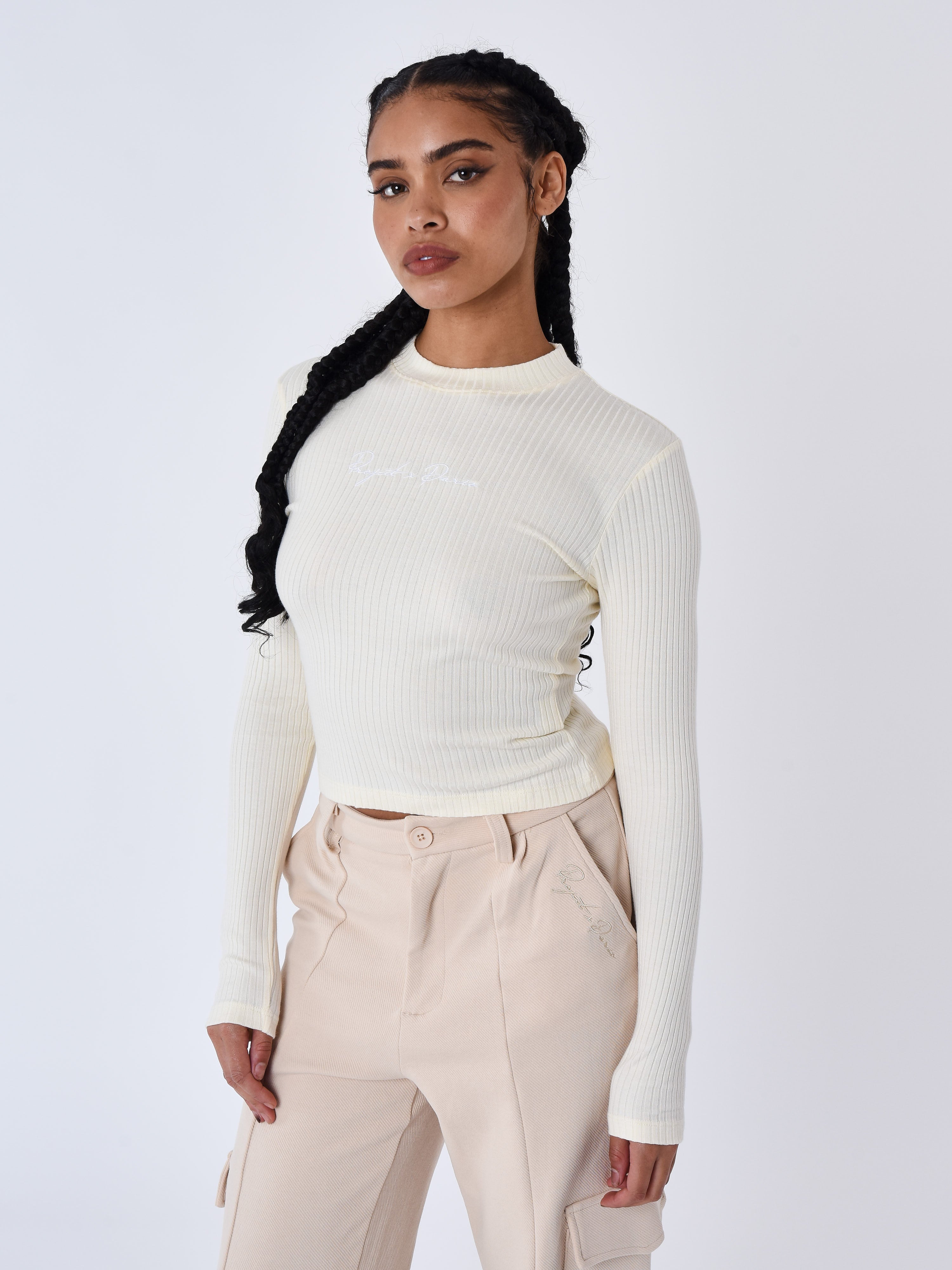 Ribbed long sleeve T-shirt-3